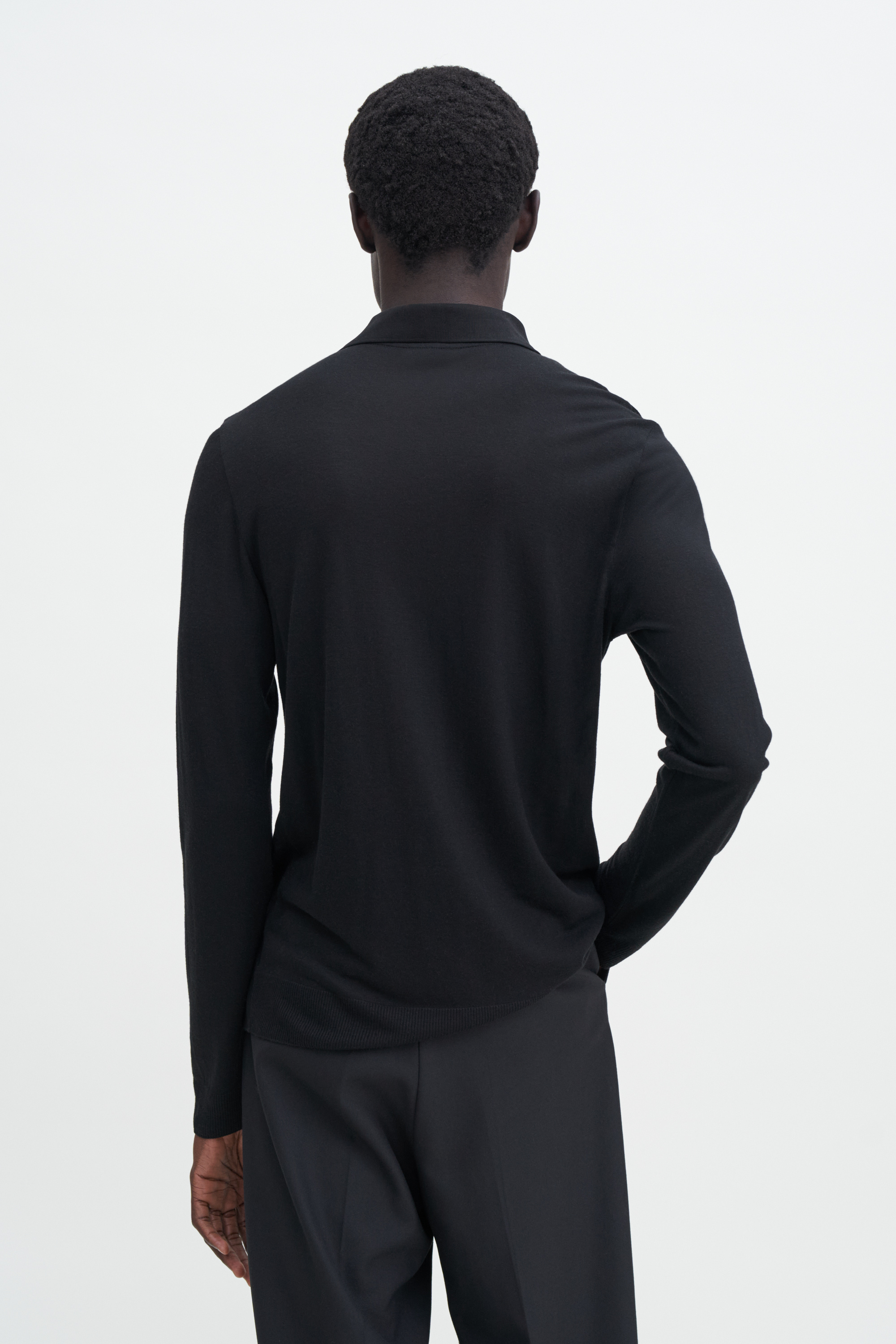 Filippa K Jersey Polo Shirt In Black