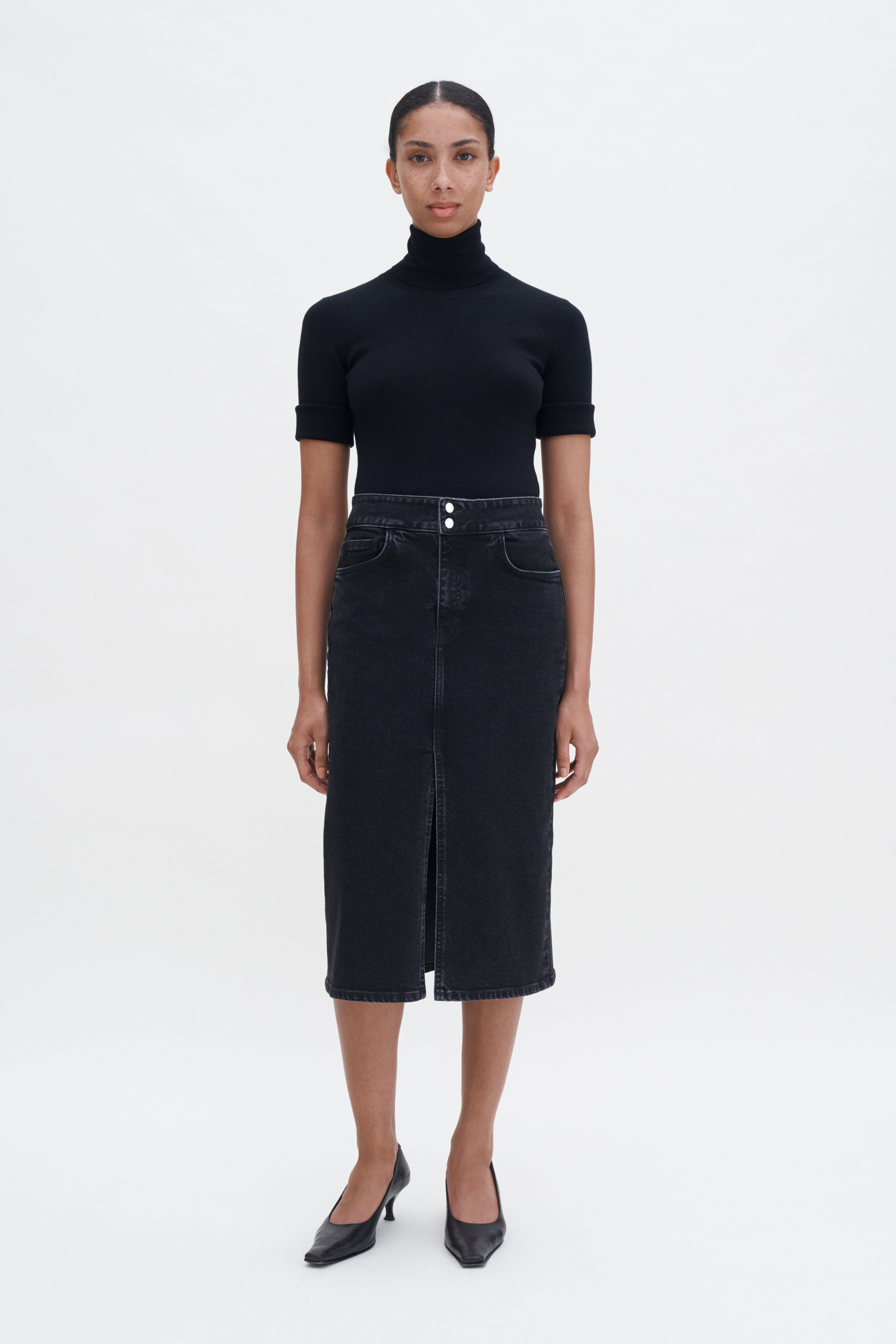 Filippa K Trucker Jean Skirt In Black