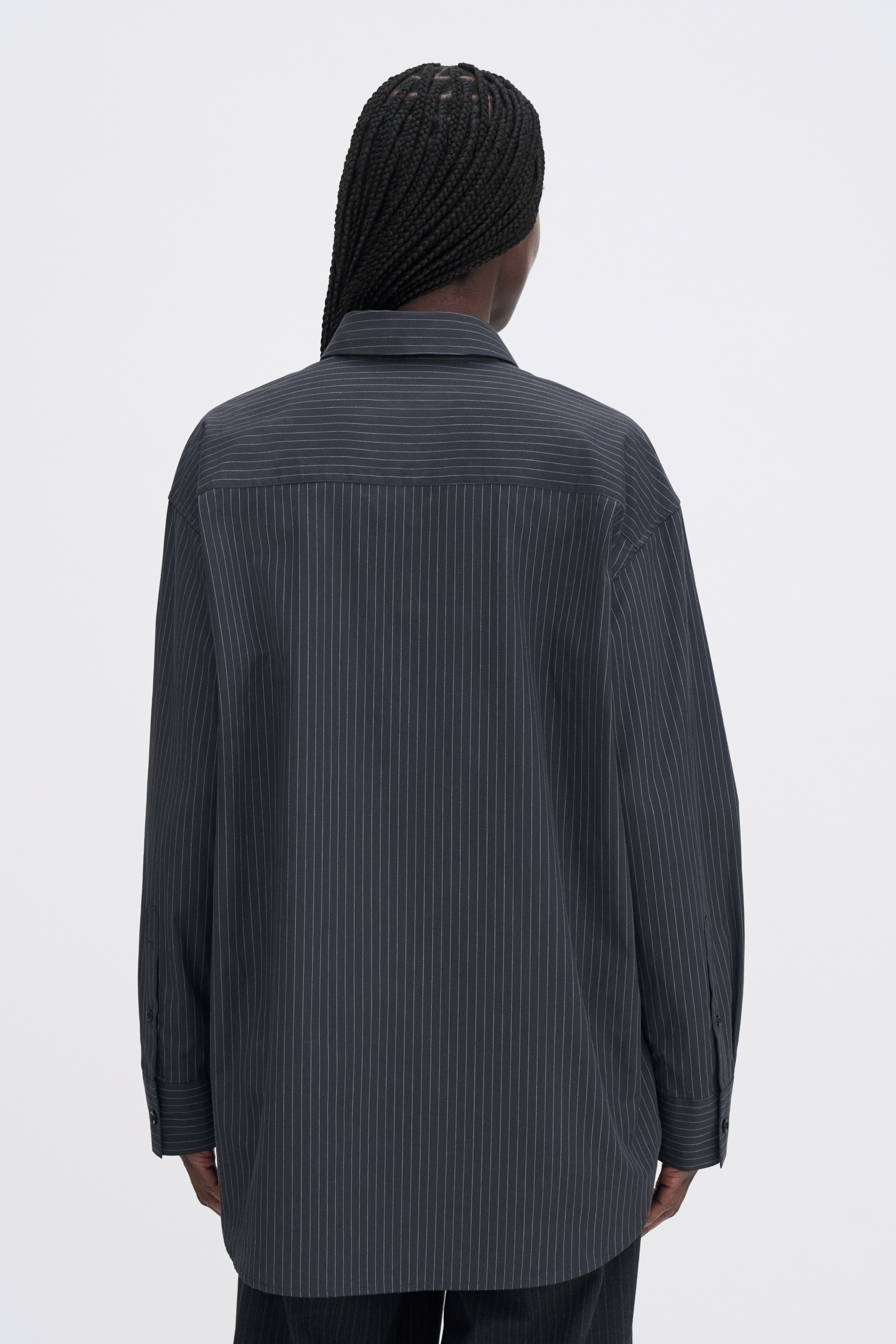 Filippa K Sammy Pinstripe Shirt In Gray