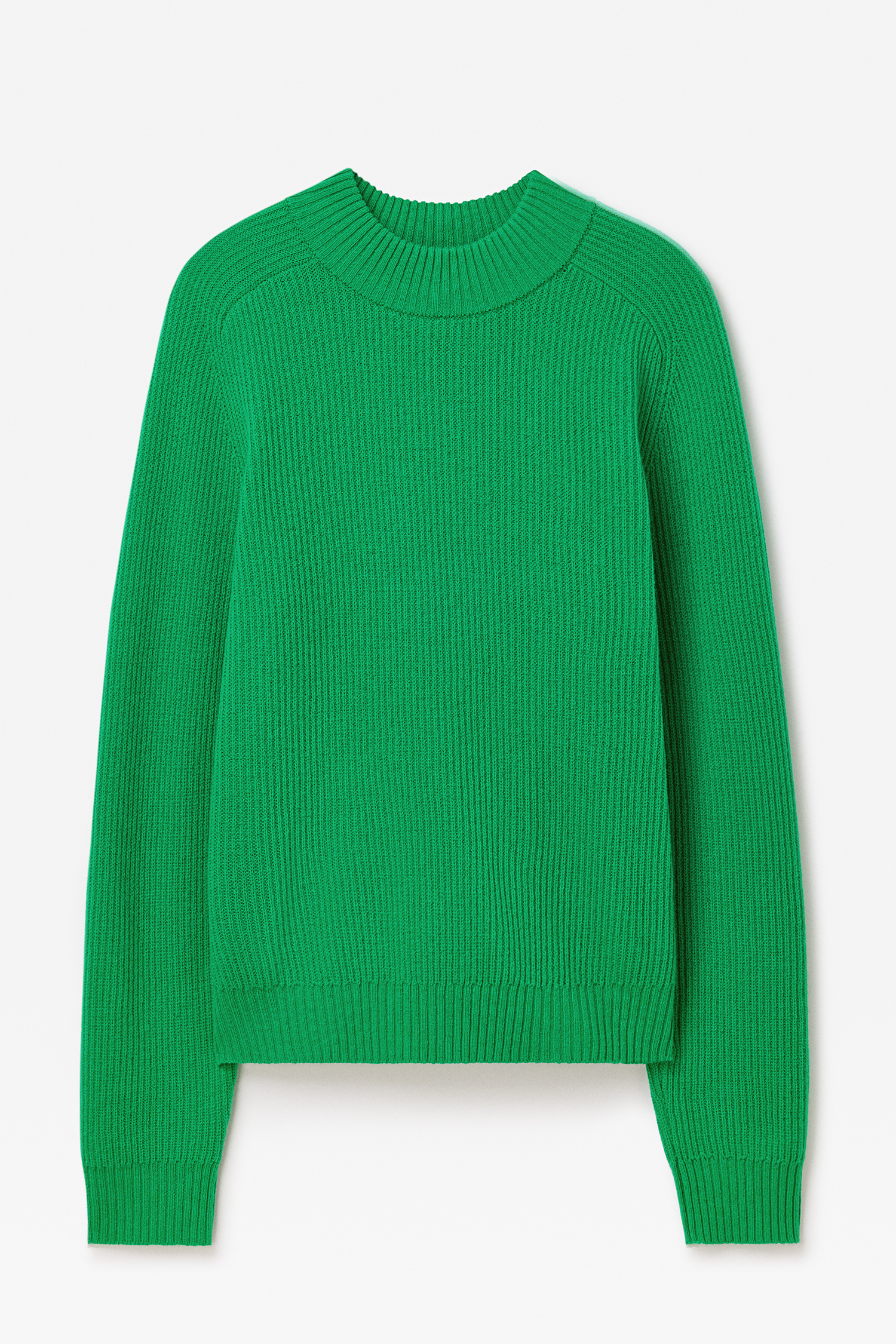 Filippa K Ribbed Wool Mockneck Sweater In Green