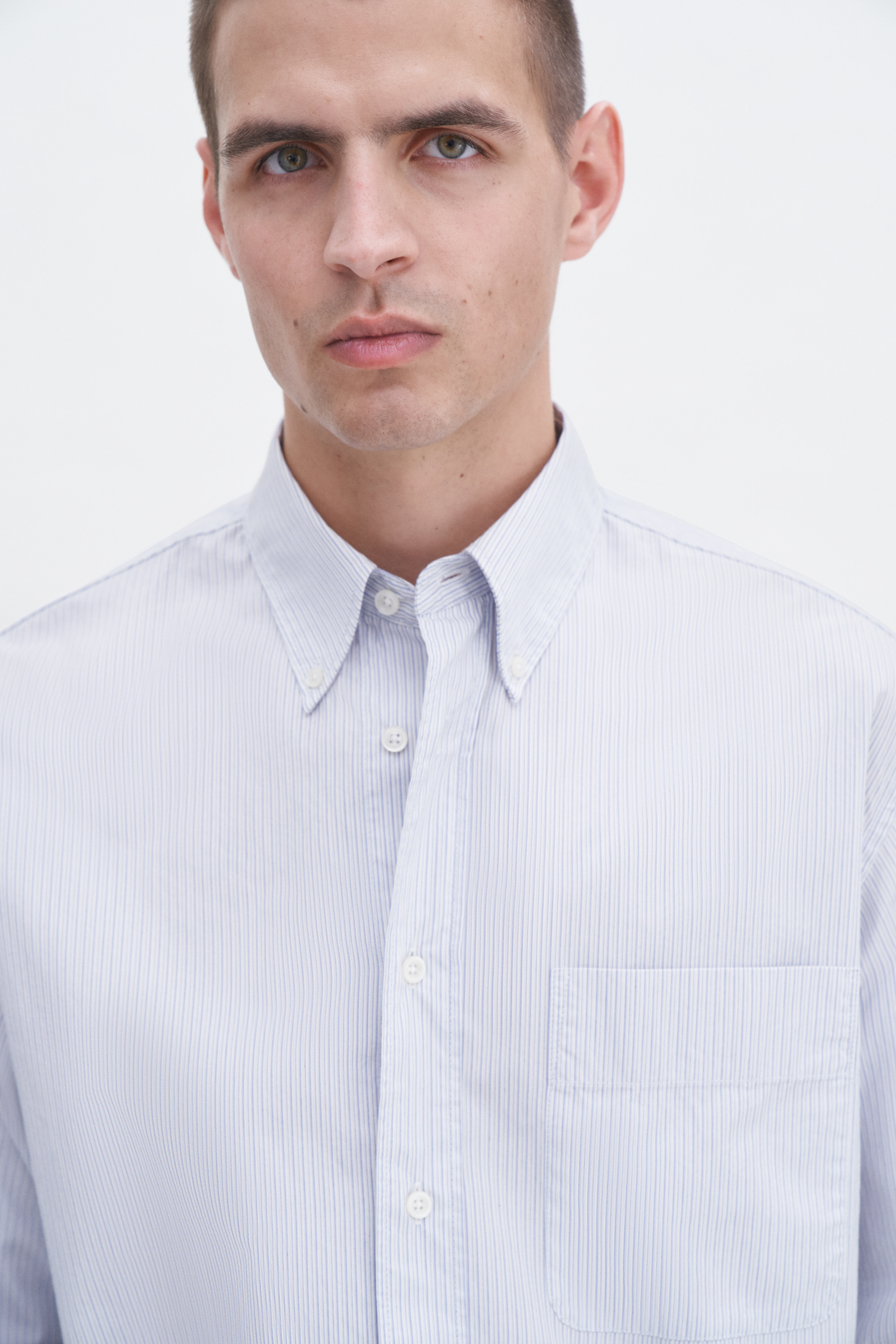 Filippa K Stripe Button Down Shirt In Blue