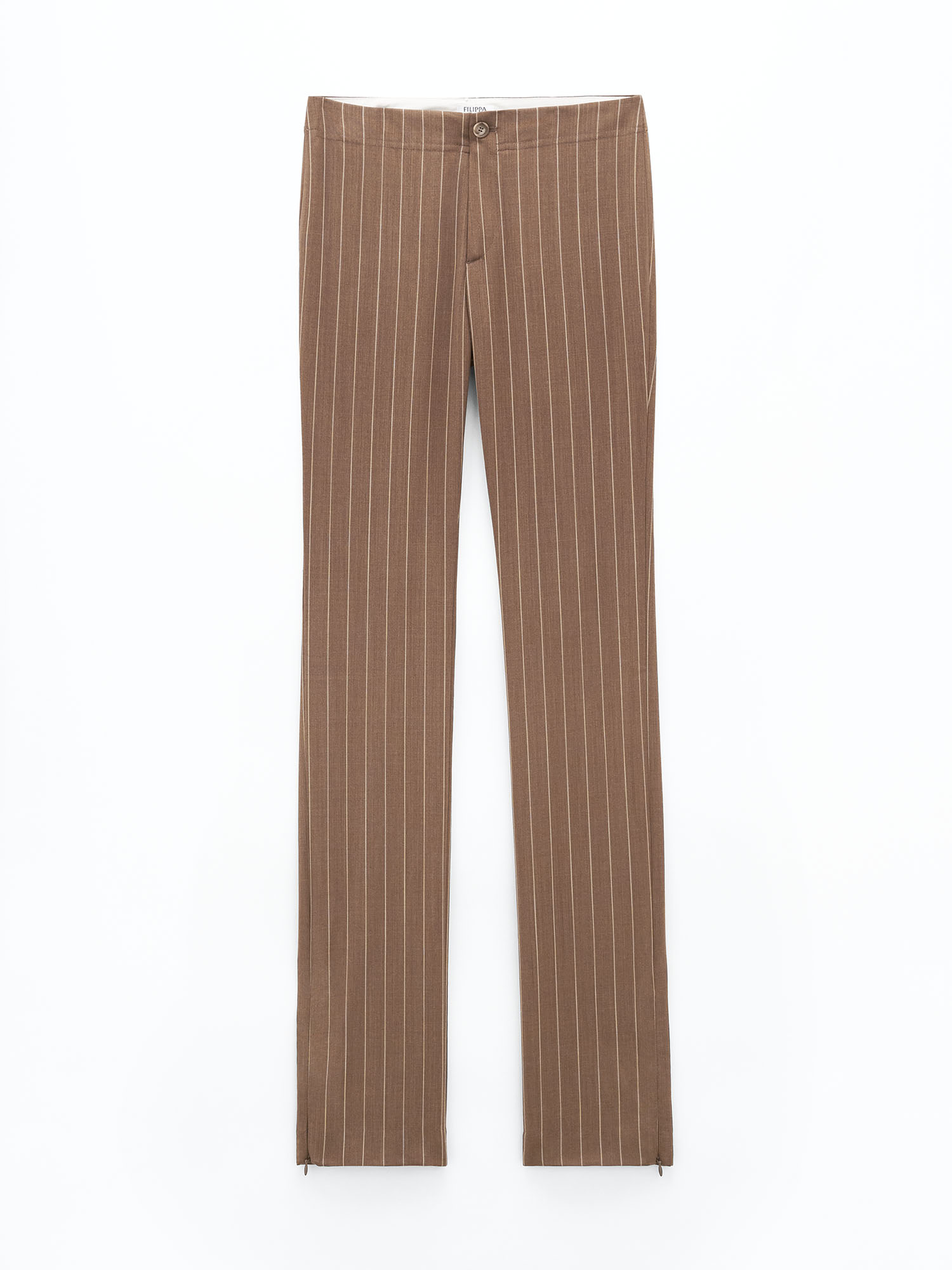 Shop Filippa K Slim Pinstripe Trousers In Stripes,prints