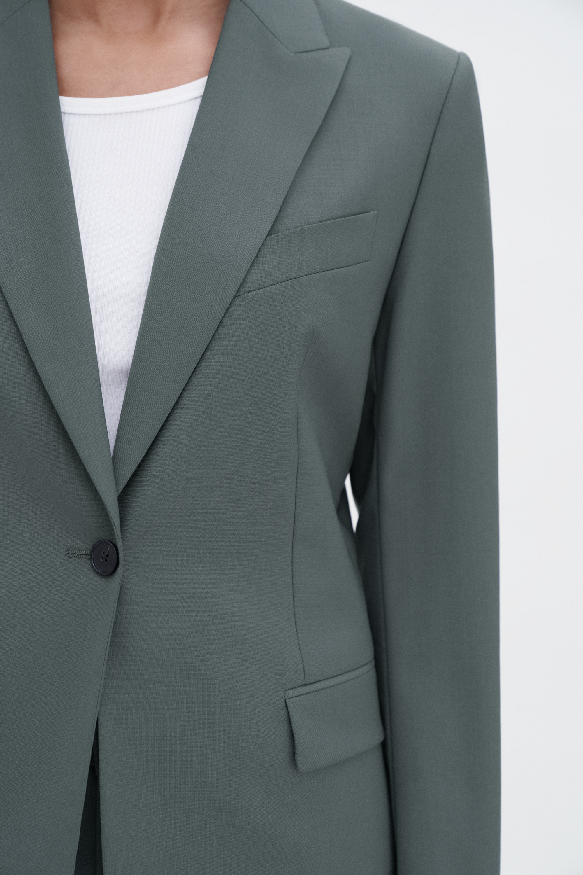 Shop Filippa K Sasha Cool Wool Blazer In Green