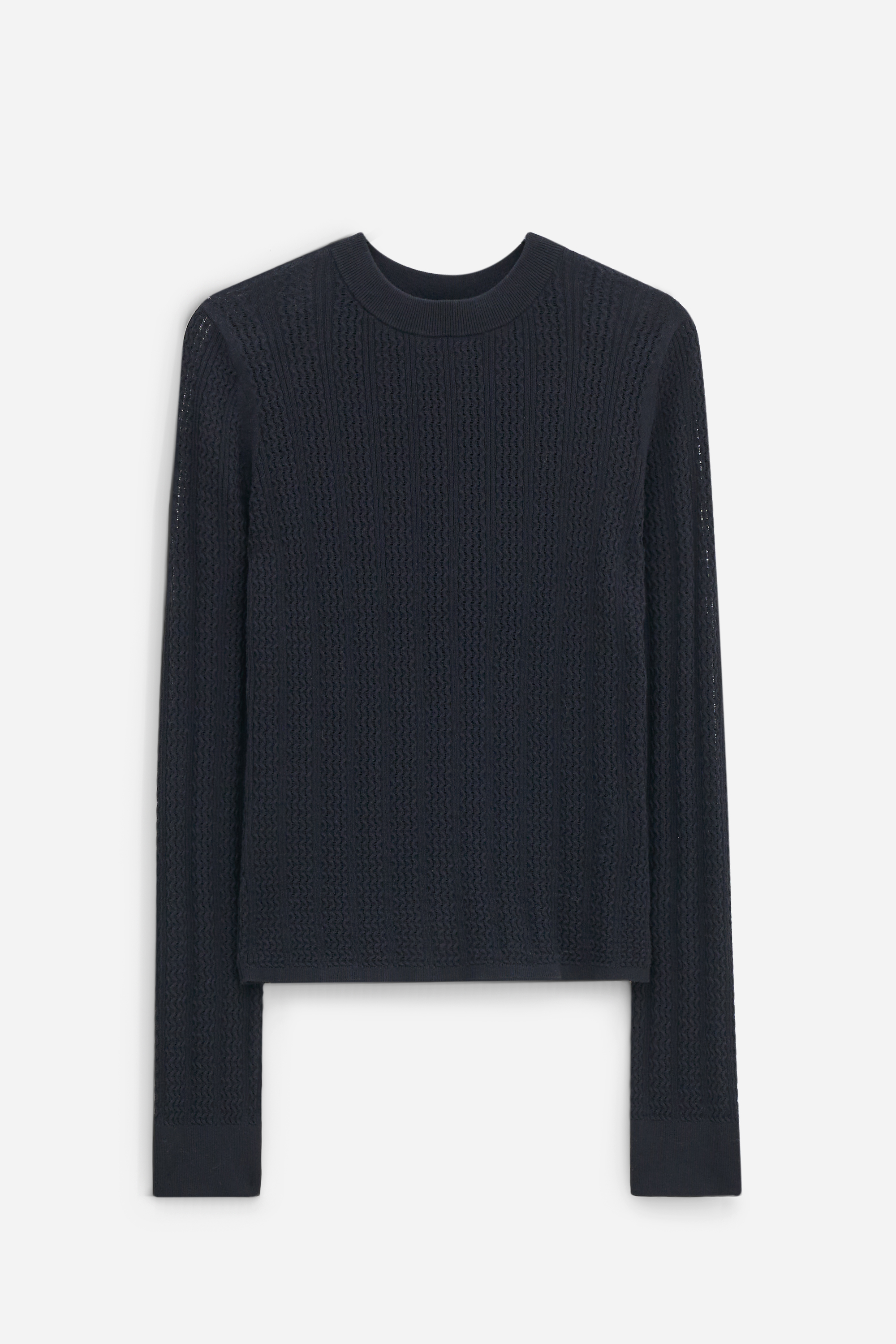 Filippa K Lace Knit Top In Black