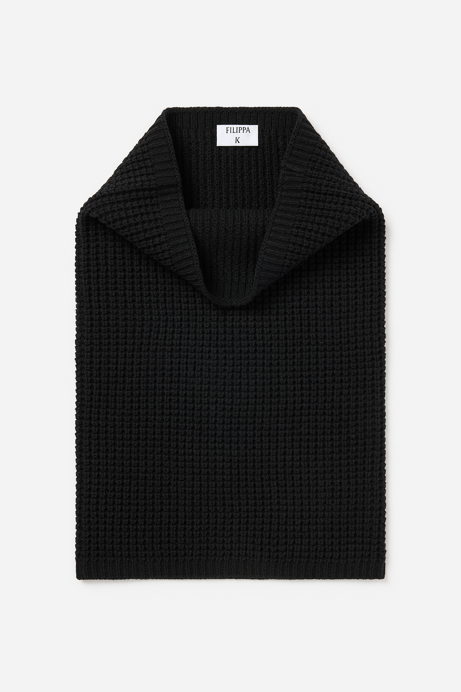 Filippa K Structured Wool Snood In Black