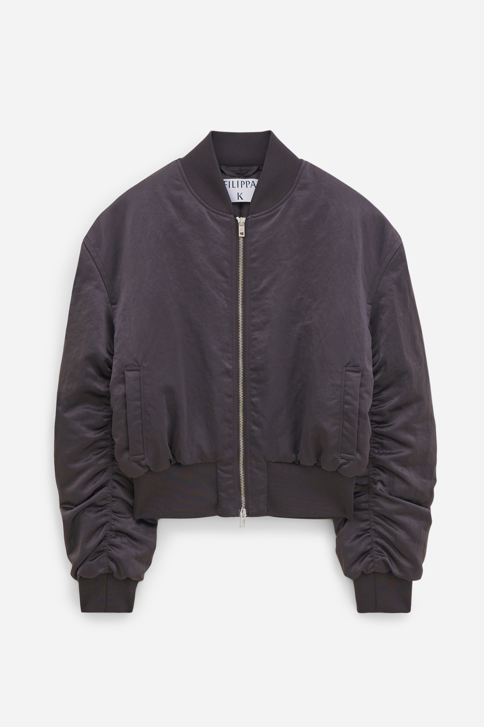 Filippa K Nylon Zip Jacket In Brown