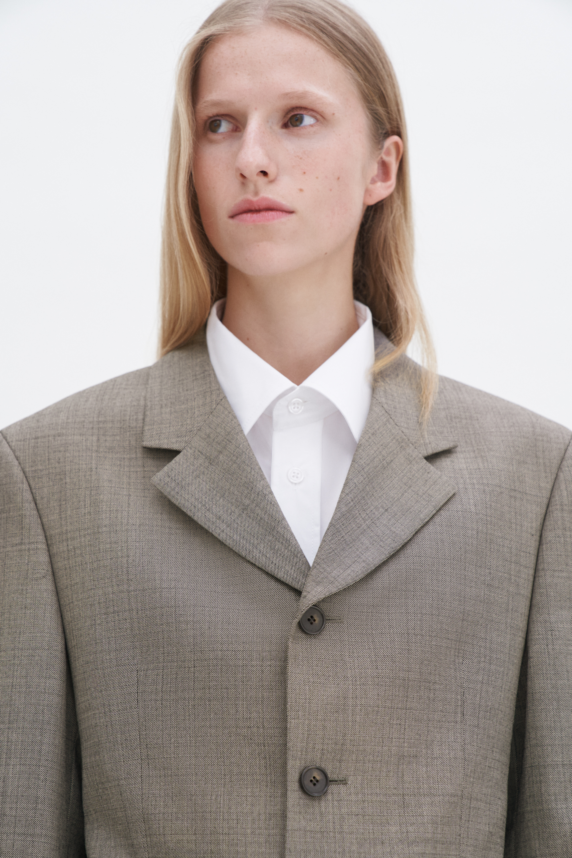Shop Filippa K Wool Blend Single Breasted Blazer In Beige