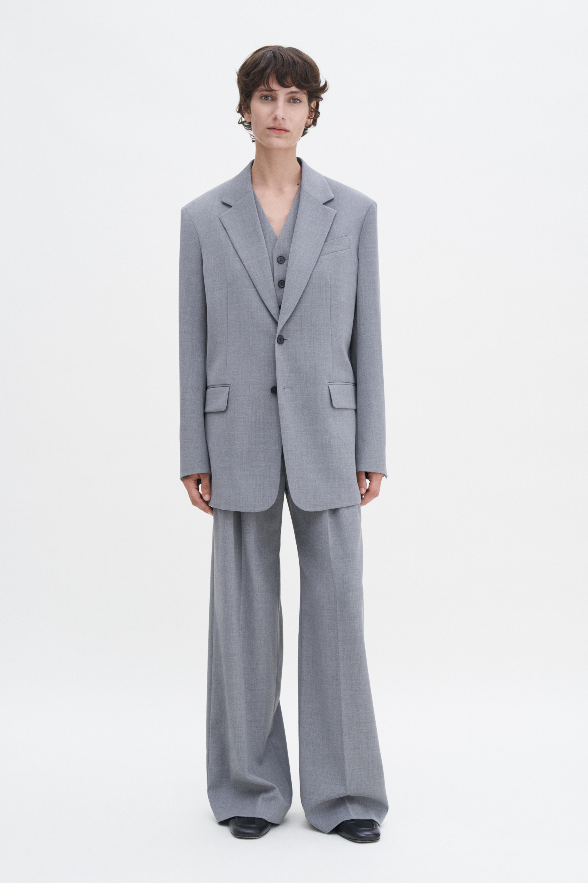 Shop Filippa K Davina Oversized Blazer In Grey