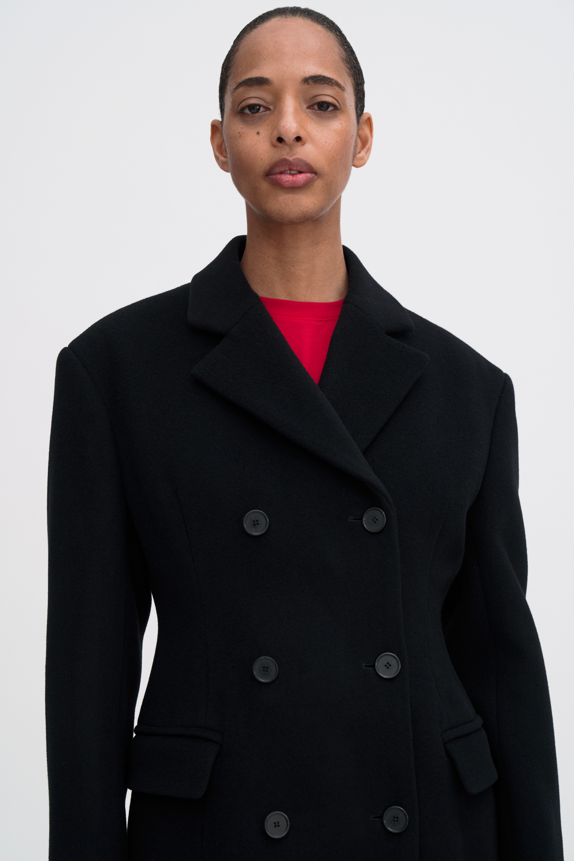Filippa K Harper Wool Coat In Black