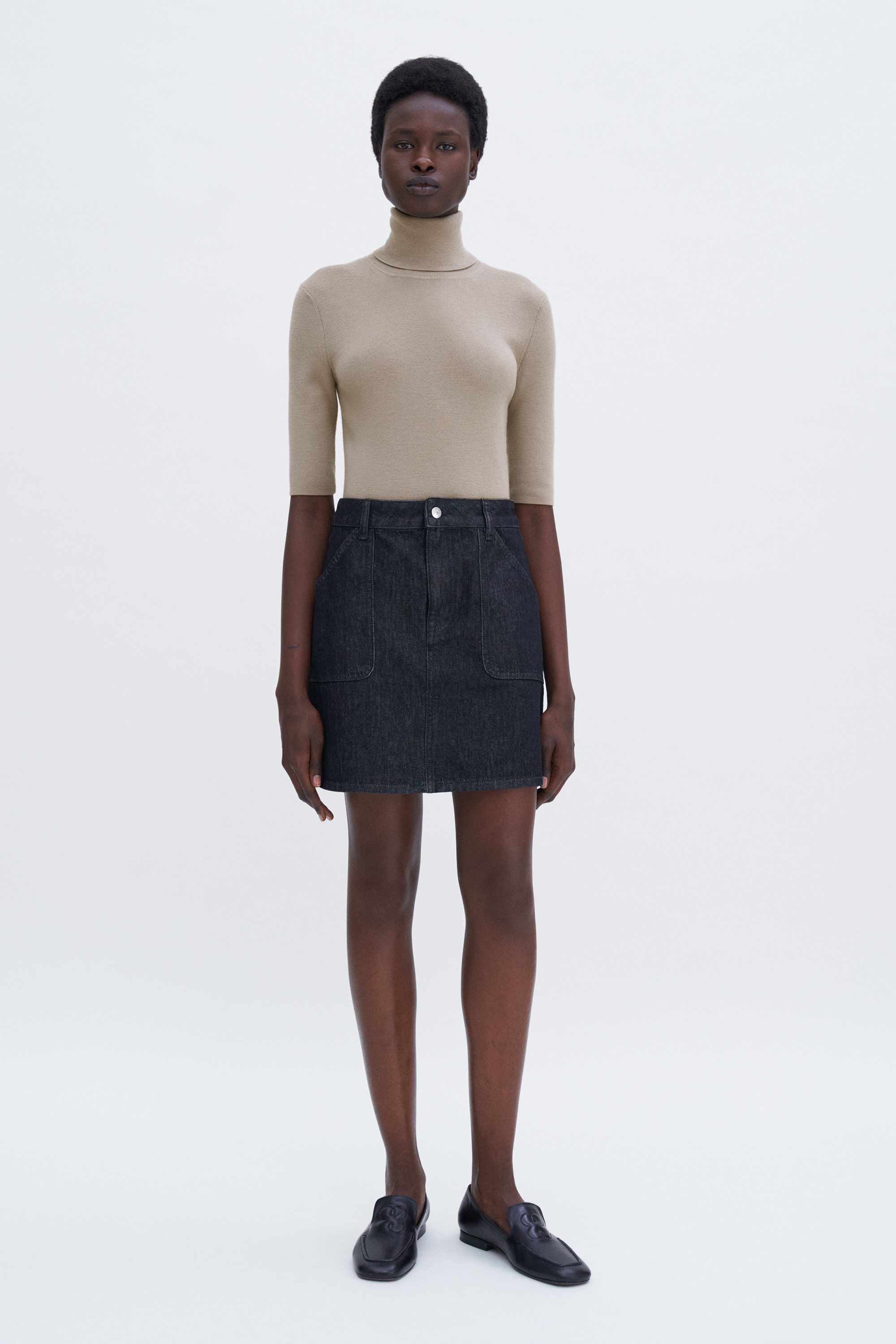 Shop Filippa K Merino Elbow Sleeve Top In Grey