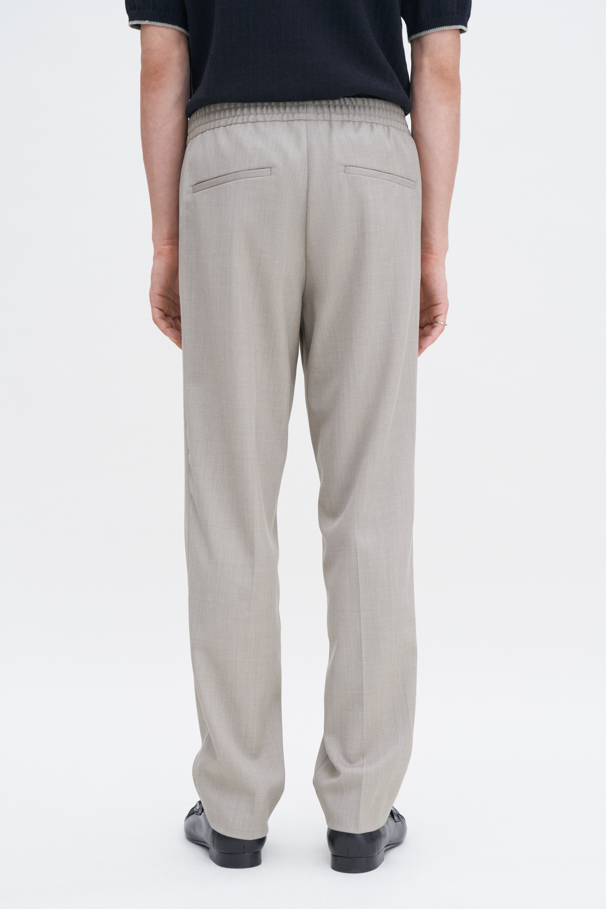Filippa K Relaxed Wool Trousers In Beige