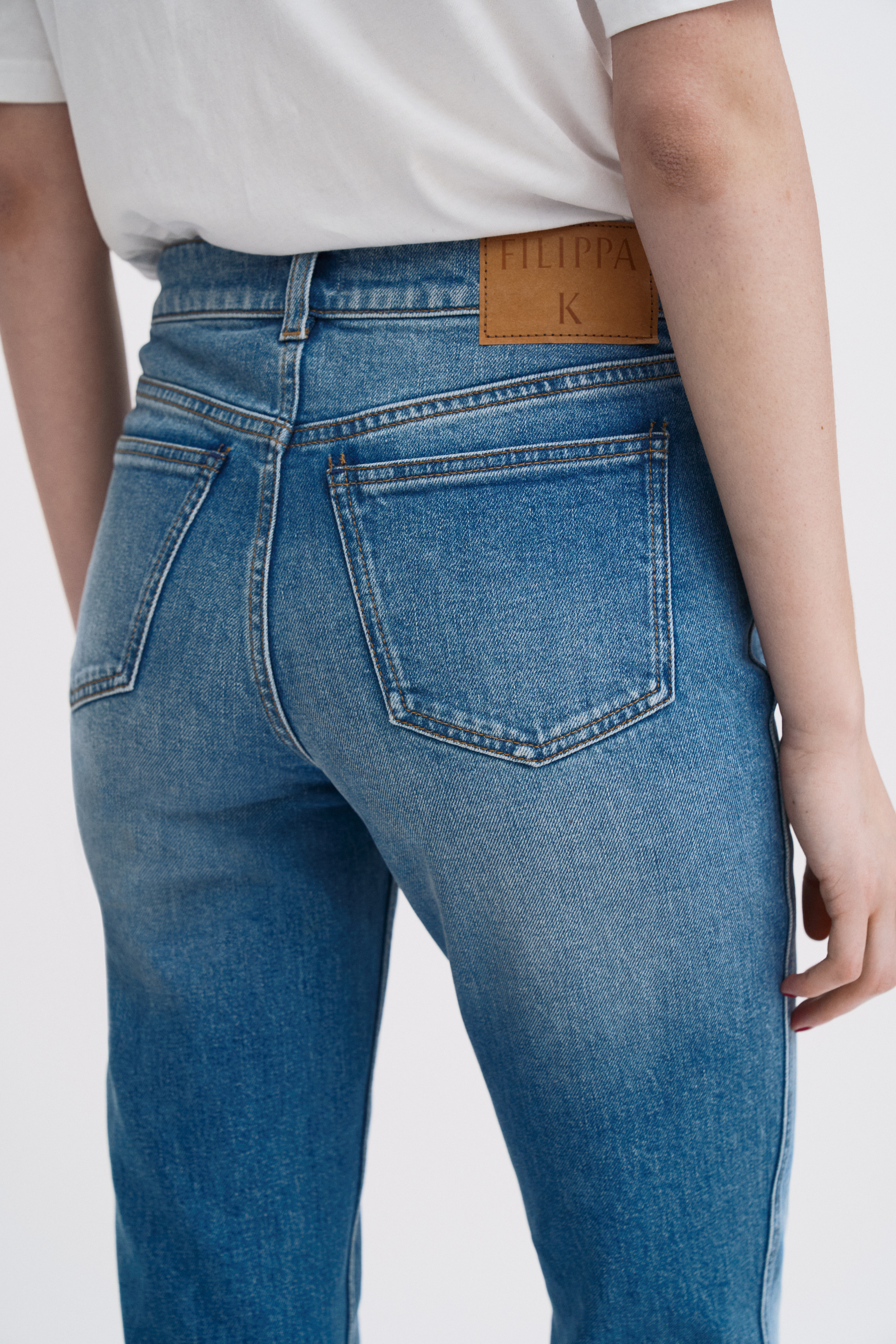 Filippa K Stacked Bootcut Jeans In Blue