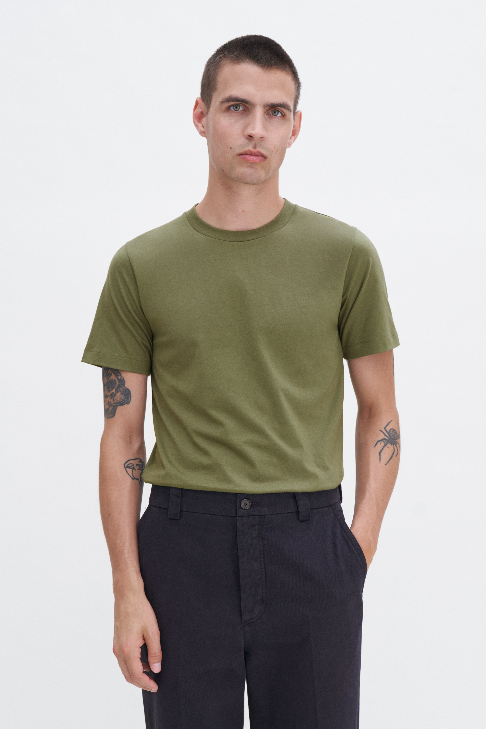 Filippa K Classic Cotton Tee In Green