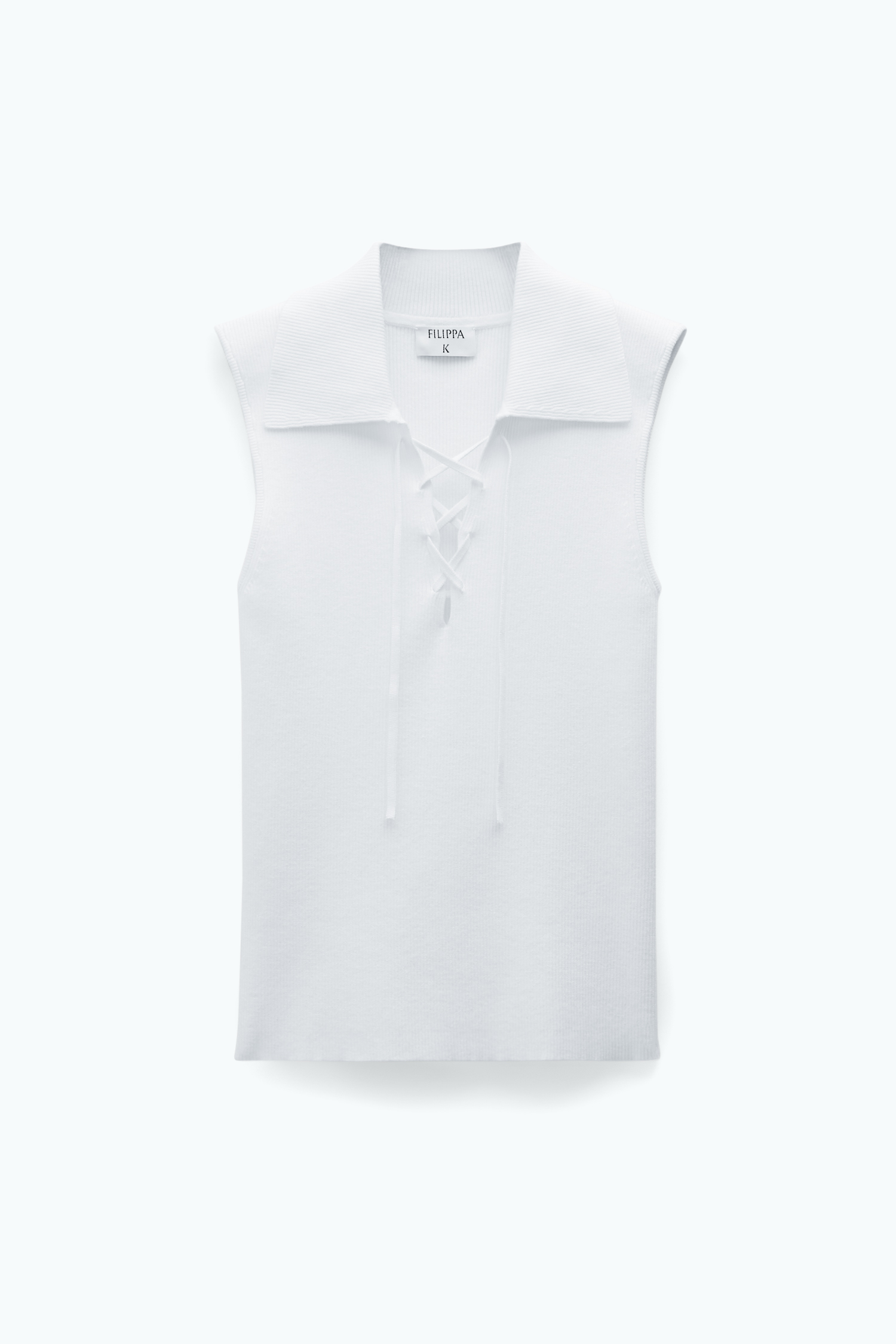 Shop Filippa K Laced Collar Top In White