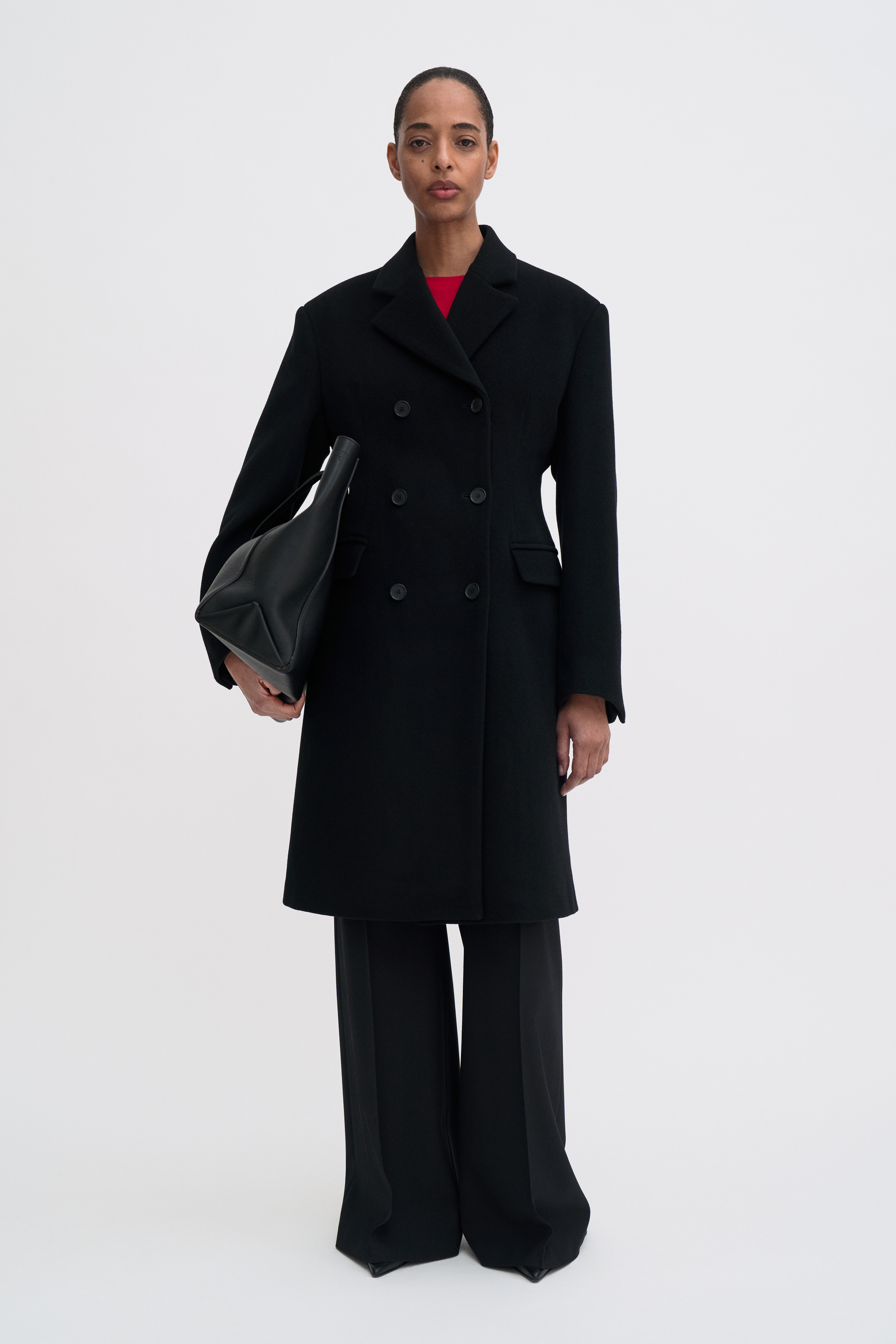 Filippa K Harper Wool Coat In Black