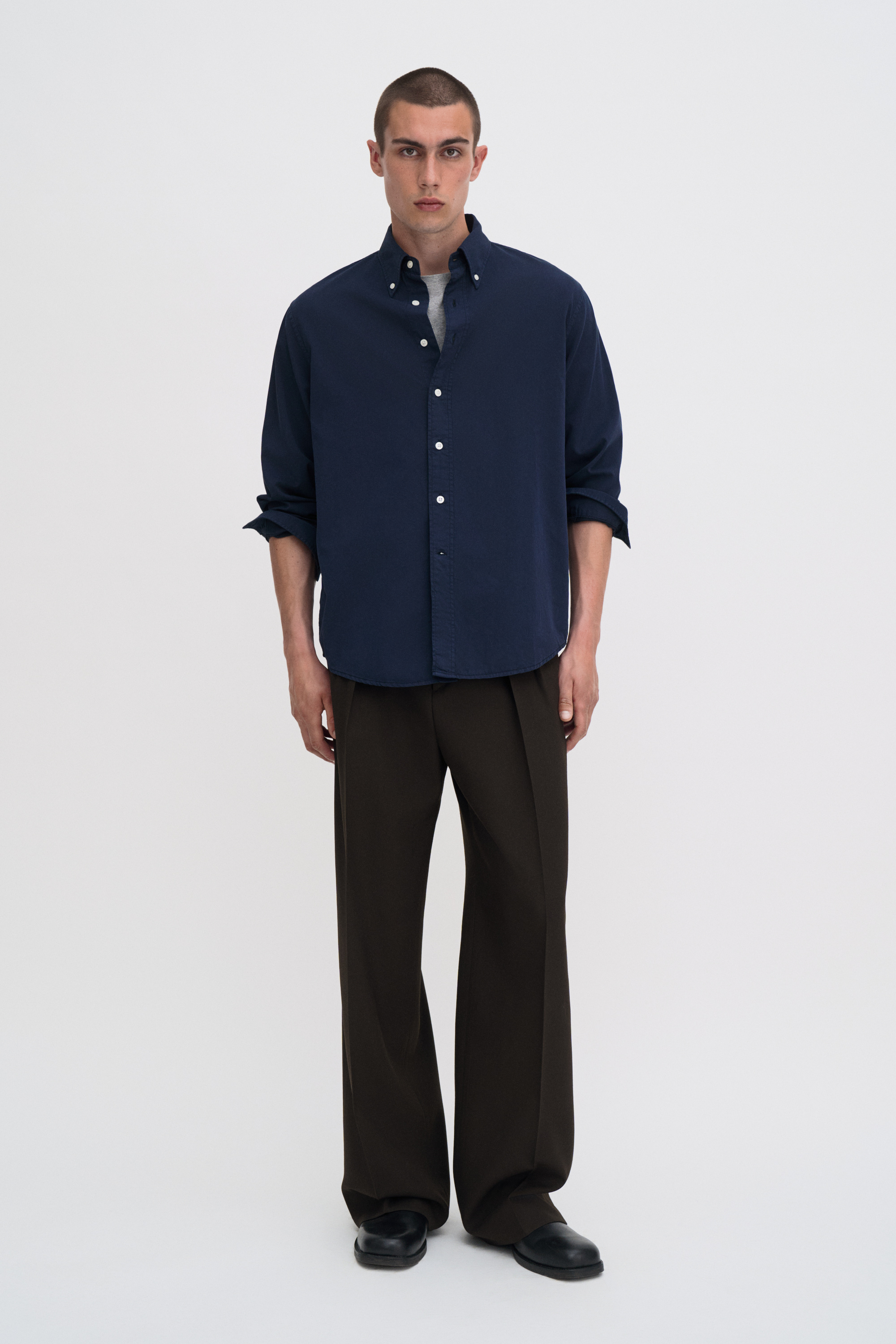 Filippa K Tailored Button Down Shirt In Blue