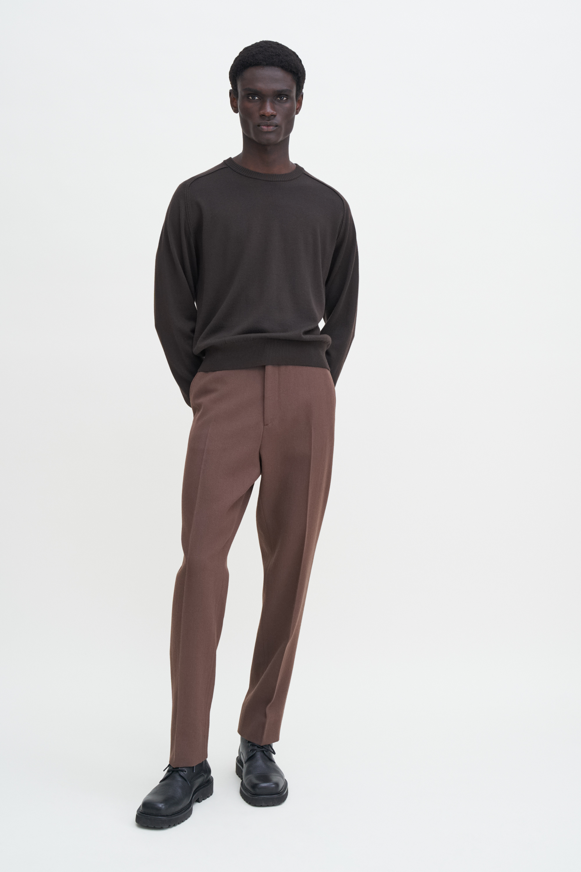 Filippa K Inside-out Sweater In Brown