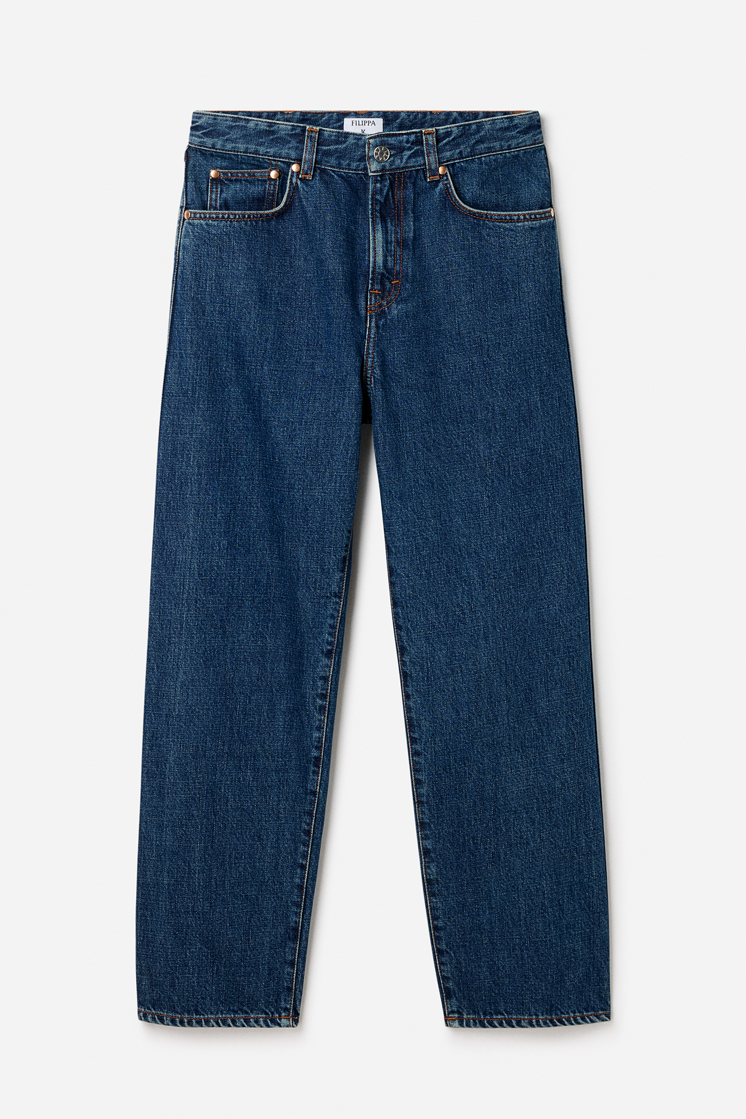 Filippa K High Waisted Cropped Jeans In Blue