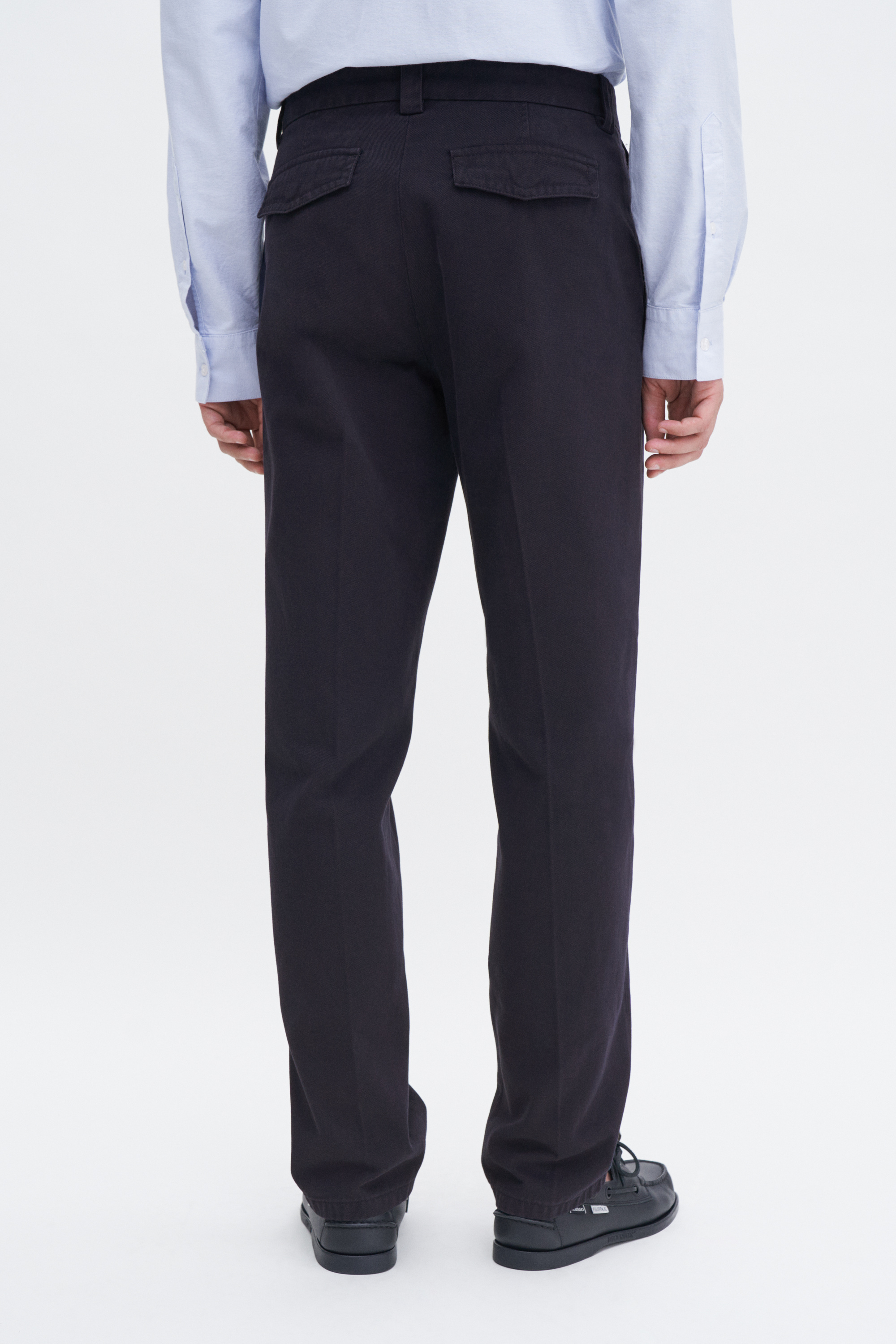 Filippa K Cotton Chino Trouser In Blue