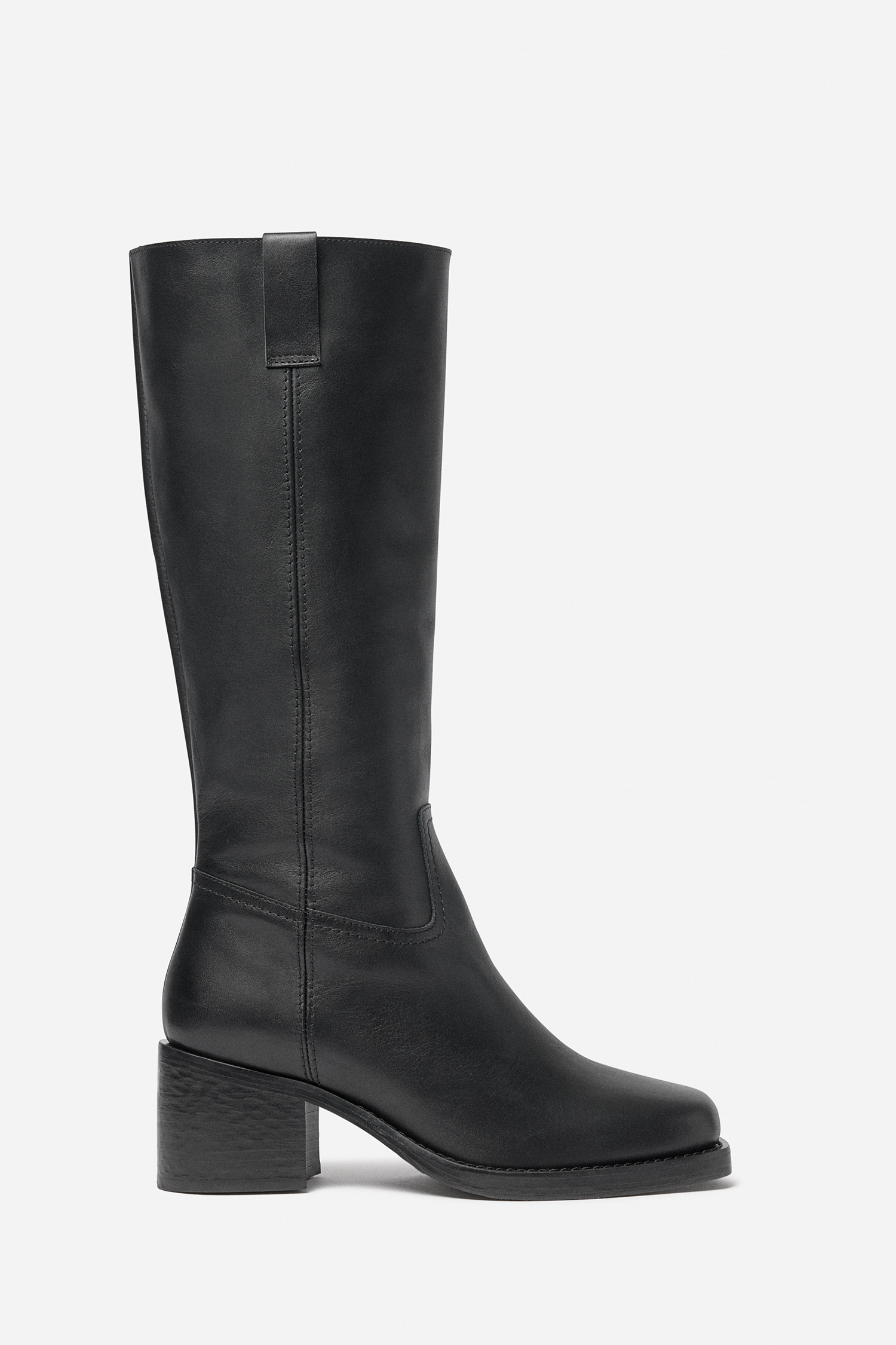 Filippa K Leather Riding Boots In Black