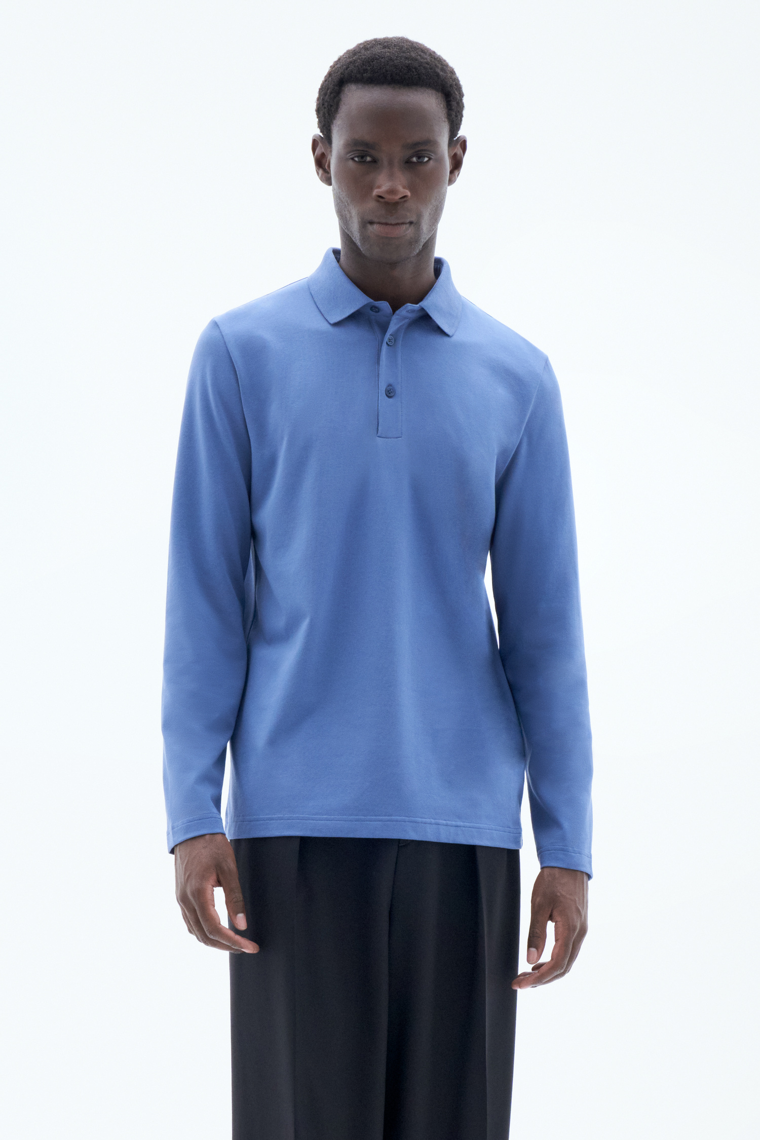 Filippa K Luke Stretch Polo Shirt In Blue