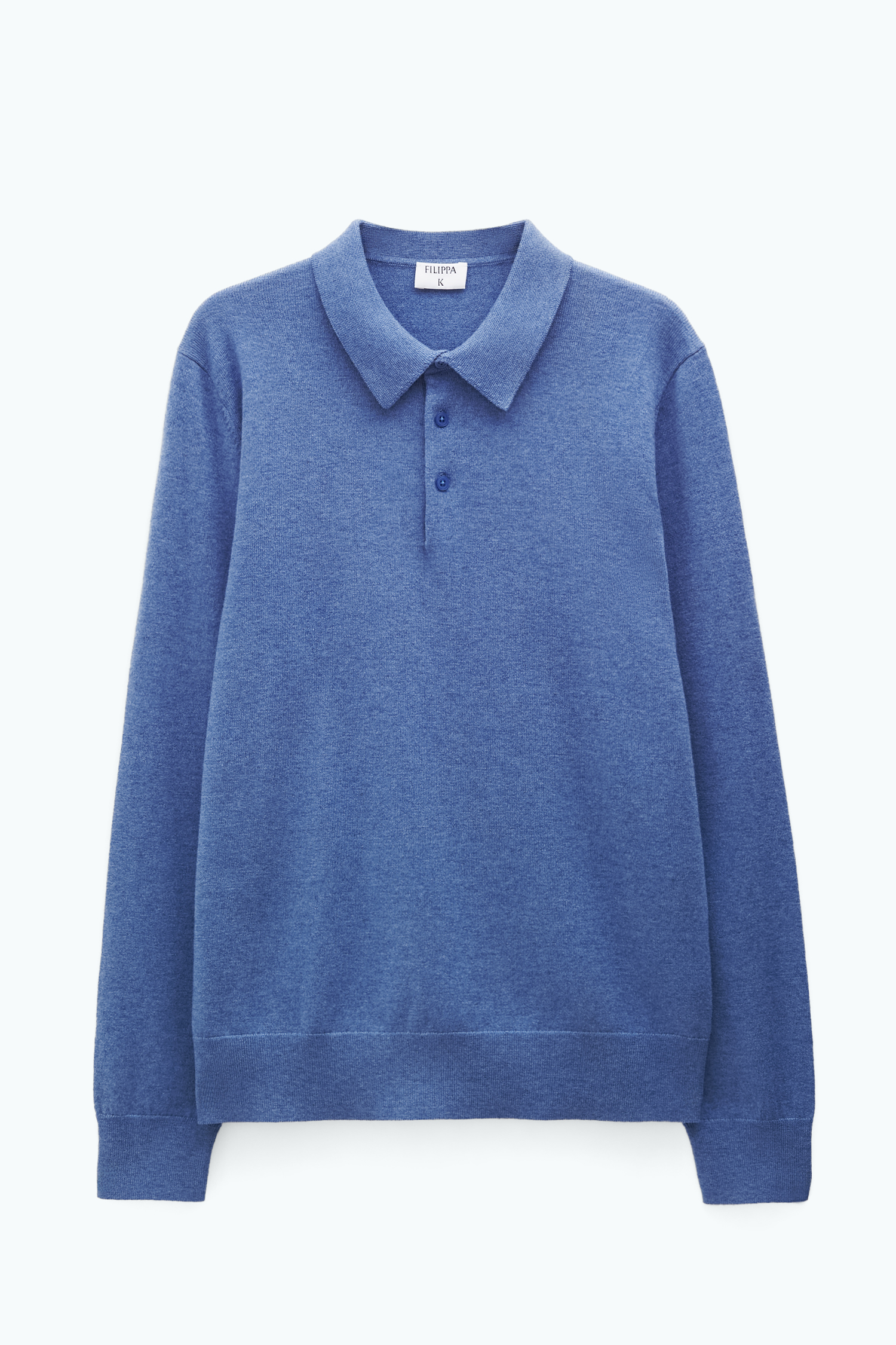 Shop Filippa K Knitted Polo Shirt In Blue
