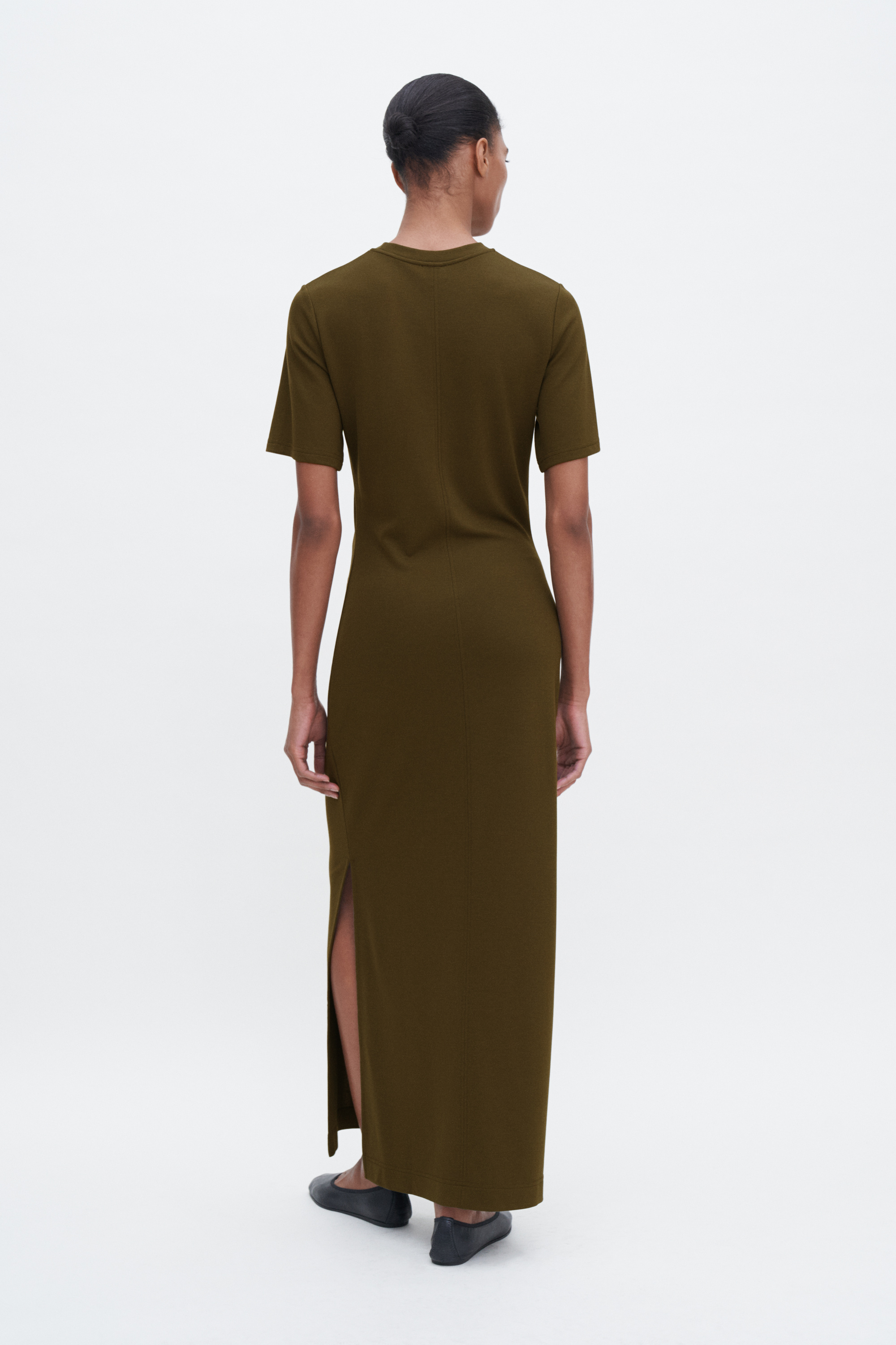 Filippa K Long T-shirt Dress In Green