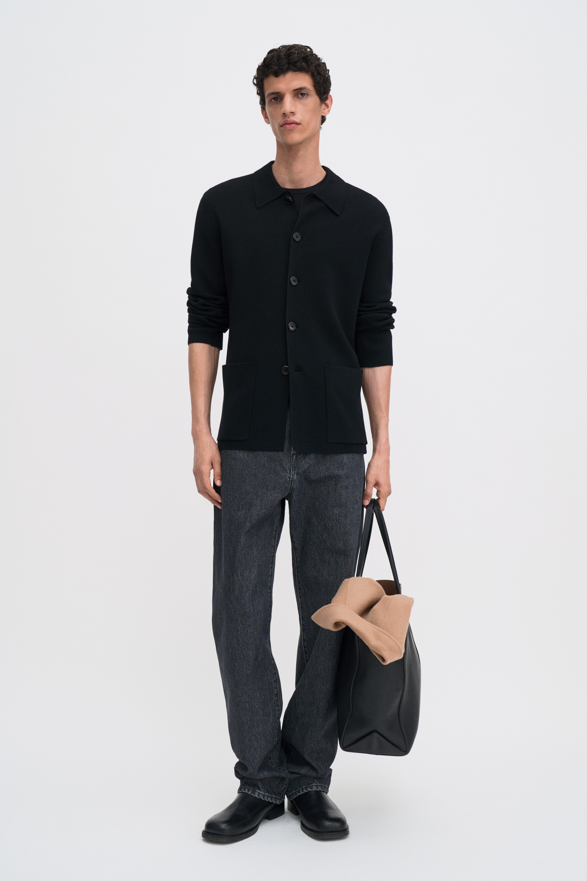 Filippa K Wool Milano Knit Blazer In Black
