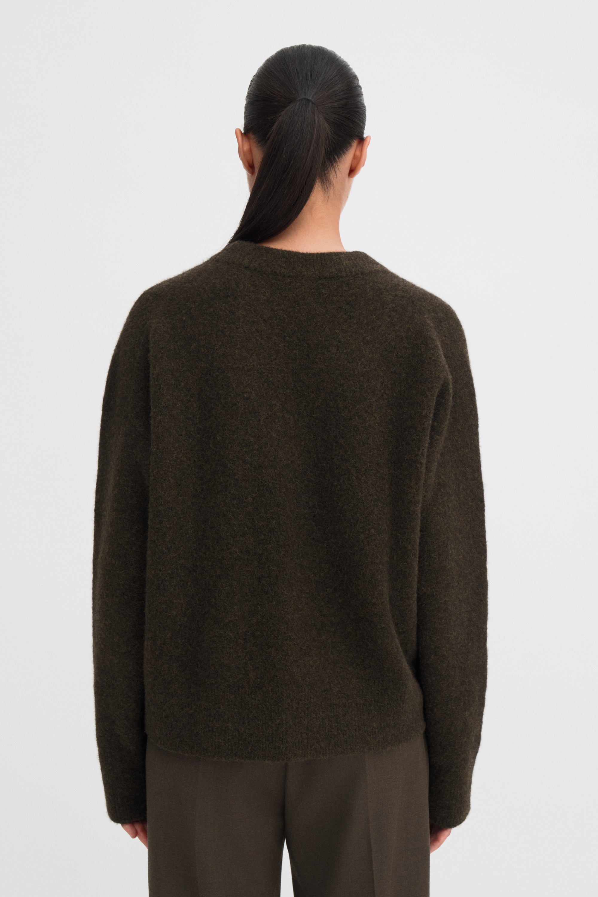 Filippa K Wool Yak Crewneck Sweater In Brown