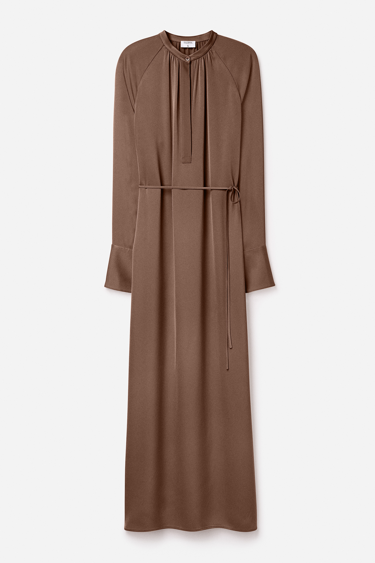 Filippa K Gathered Raglan Dress In Brown