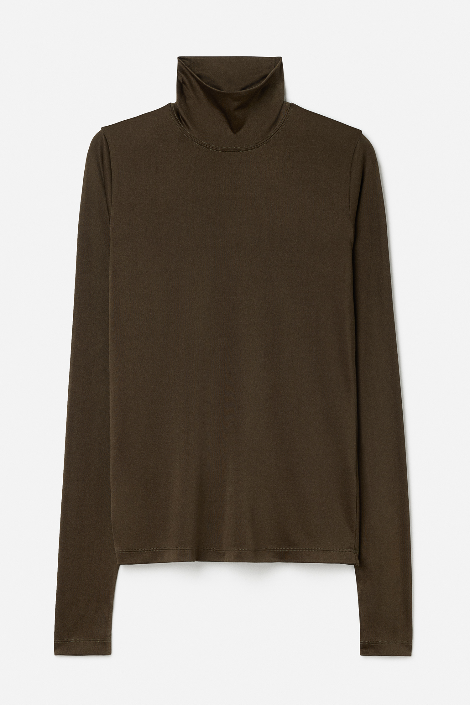 Filippa K Fitted Jersey Turtleneck In Green