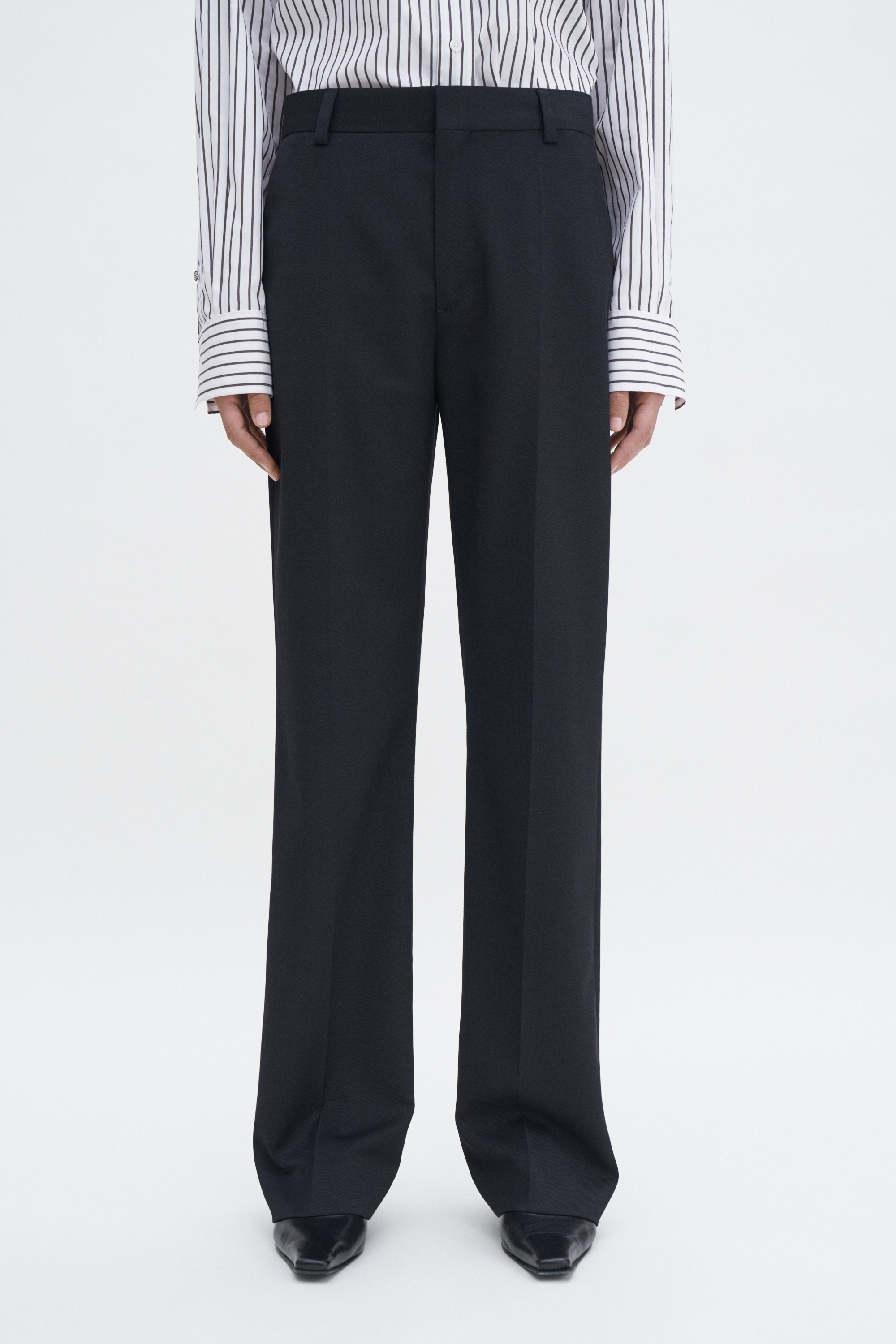 Filippa K High Waist Bootcut Trousers In Black