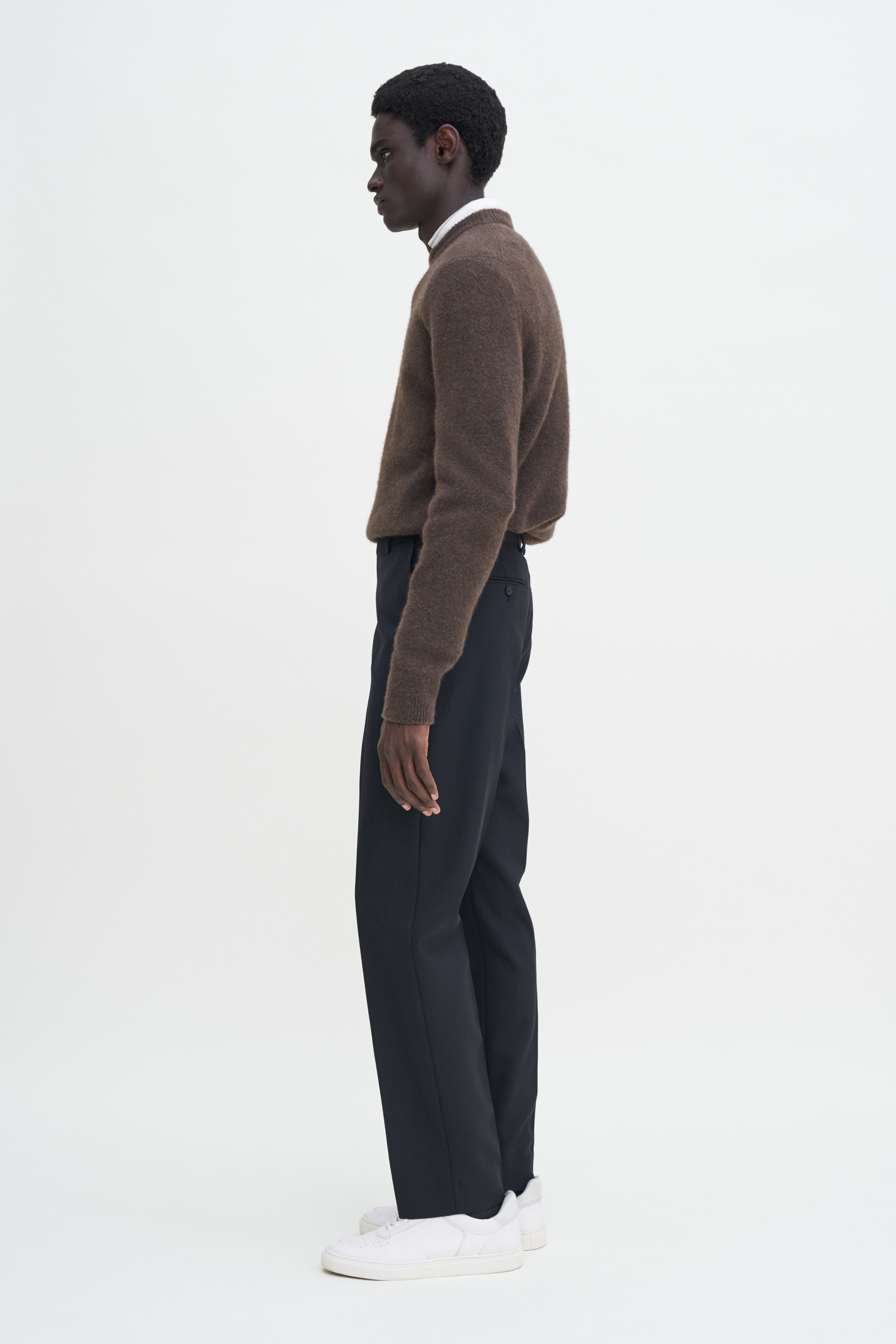 Filippa K Tapered Tailored Trousers In Black