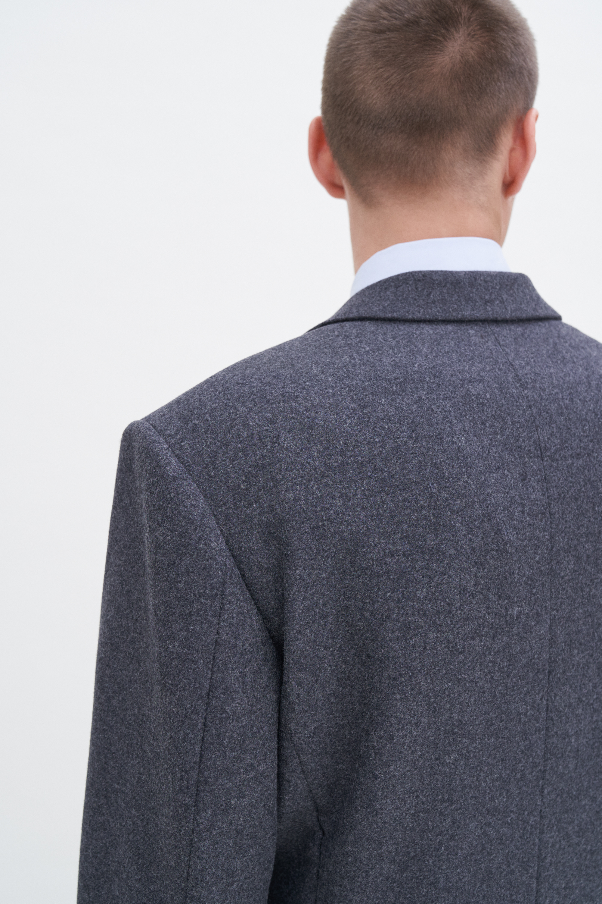 Filippa K Brushed Wool Blazer In Grey