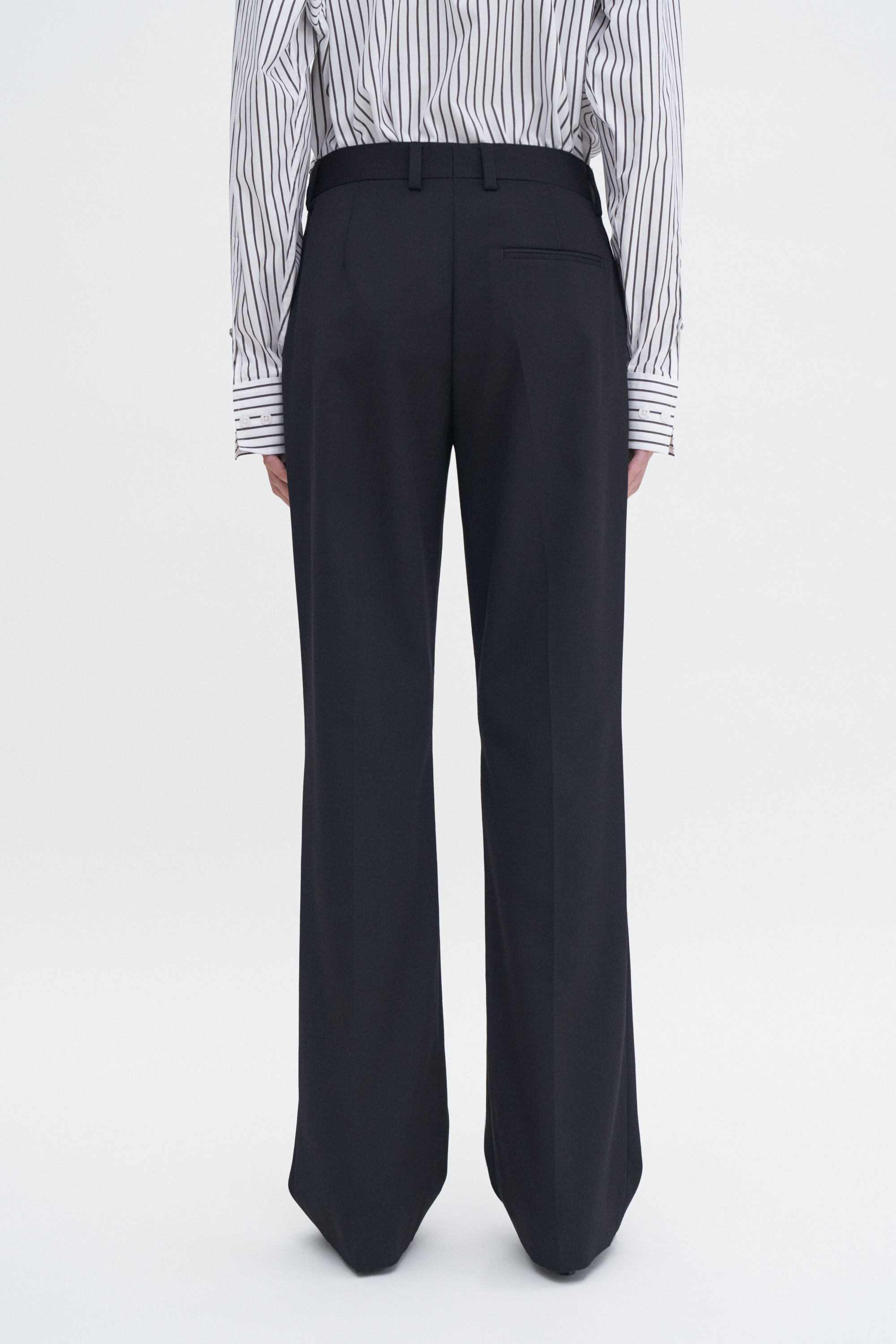 Filippa K High Waist Bootcut Trousers In Black