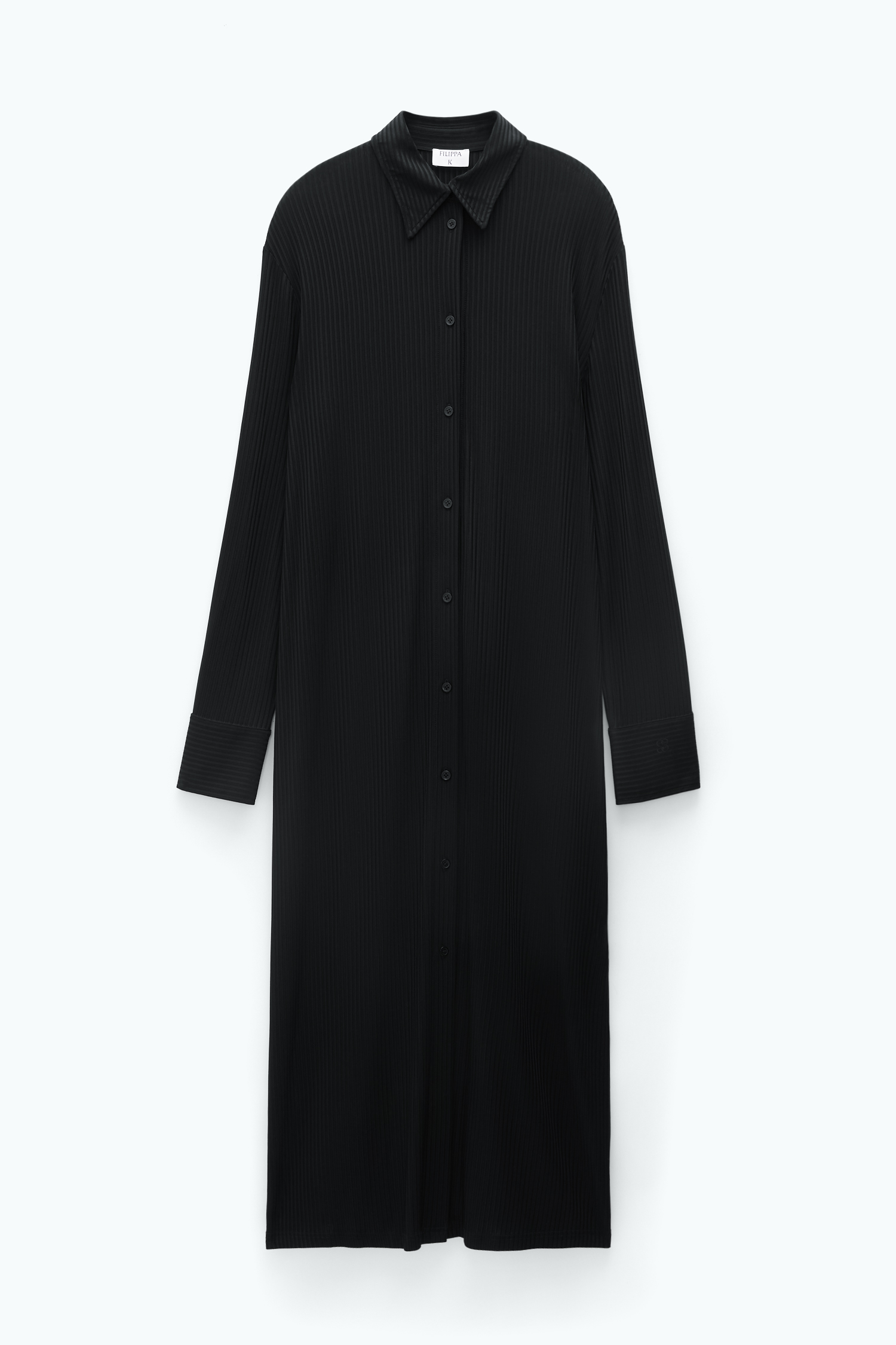 Shop Filippa K Relaxed Jersey Shirt Dress In Black