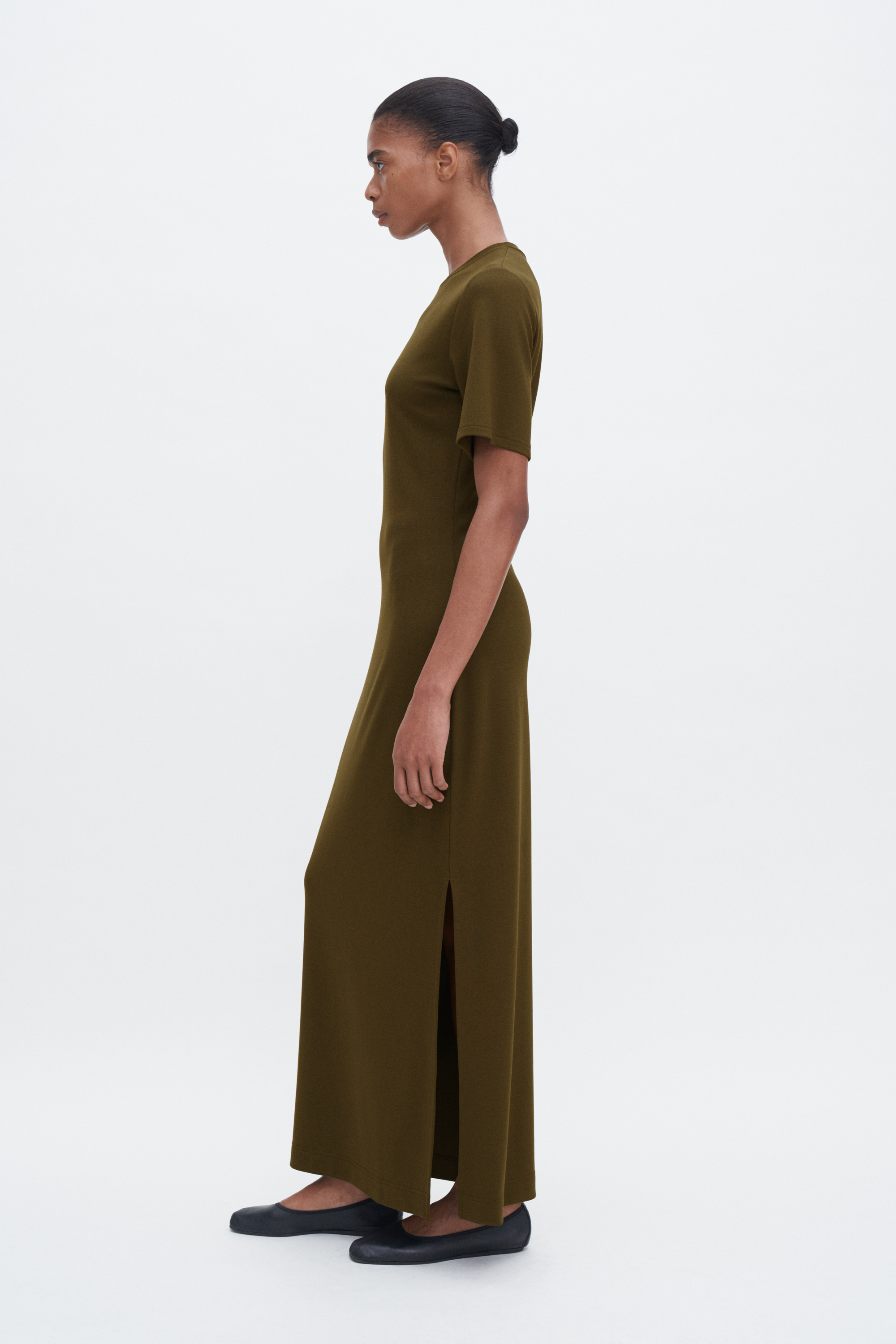 Filippa K Long T-shirt Dress In Green