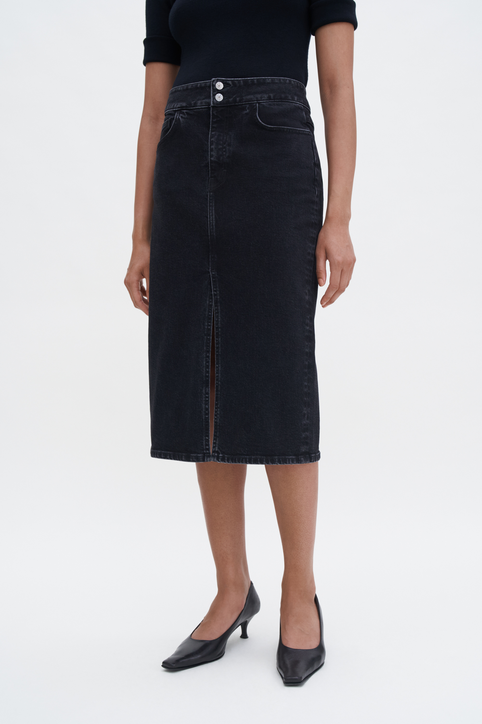 Filippa K Trucker Jean Skirt In Black