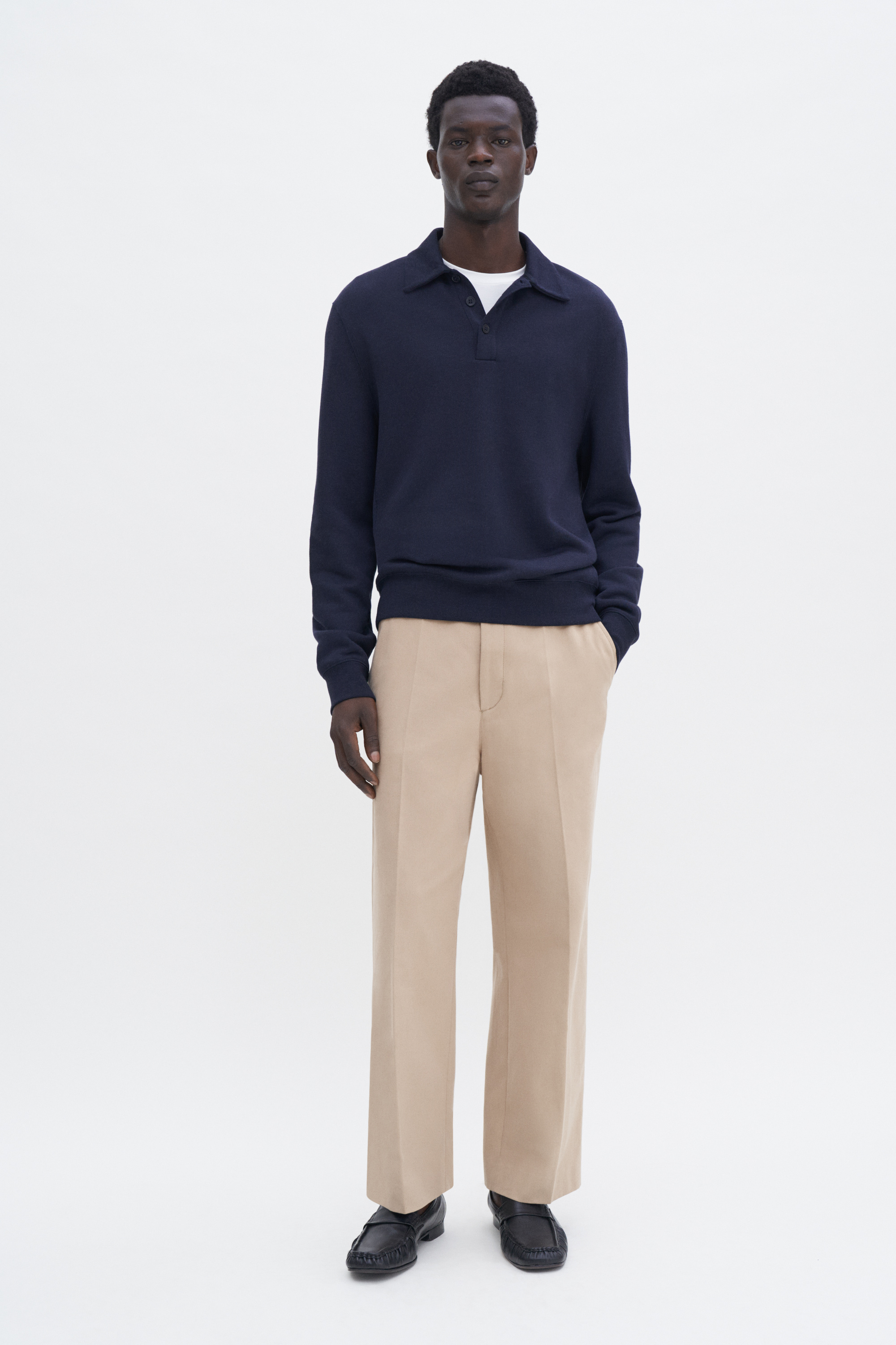 Filippa K Polo Sweatshirt In Blue