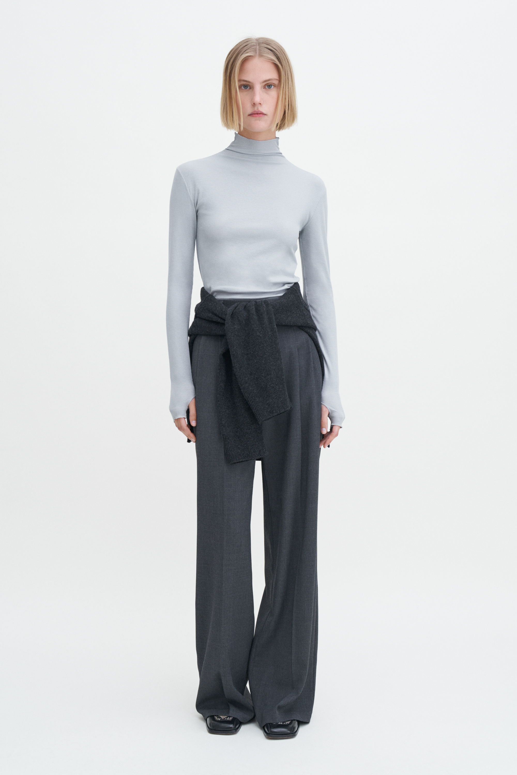 Filippa K Rib Mock Neck Top