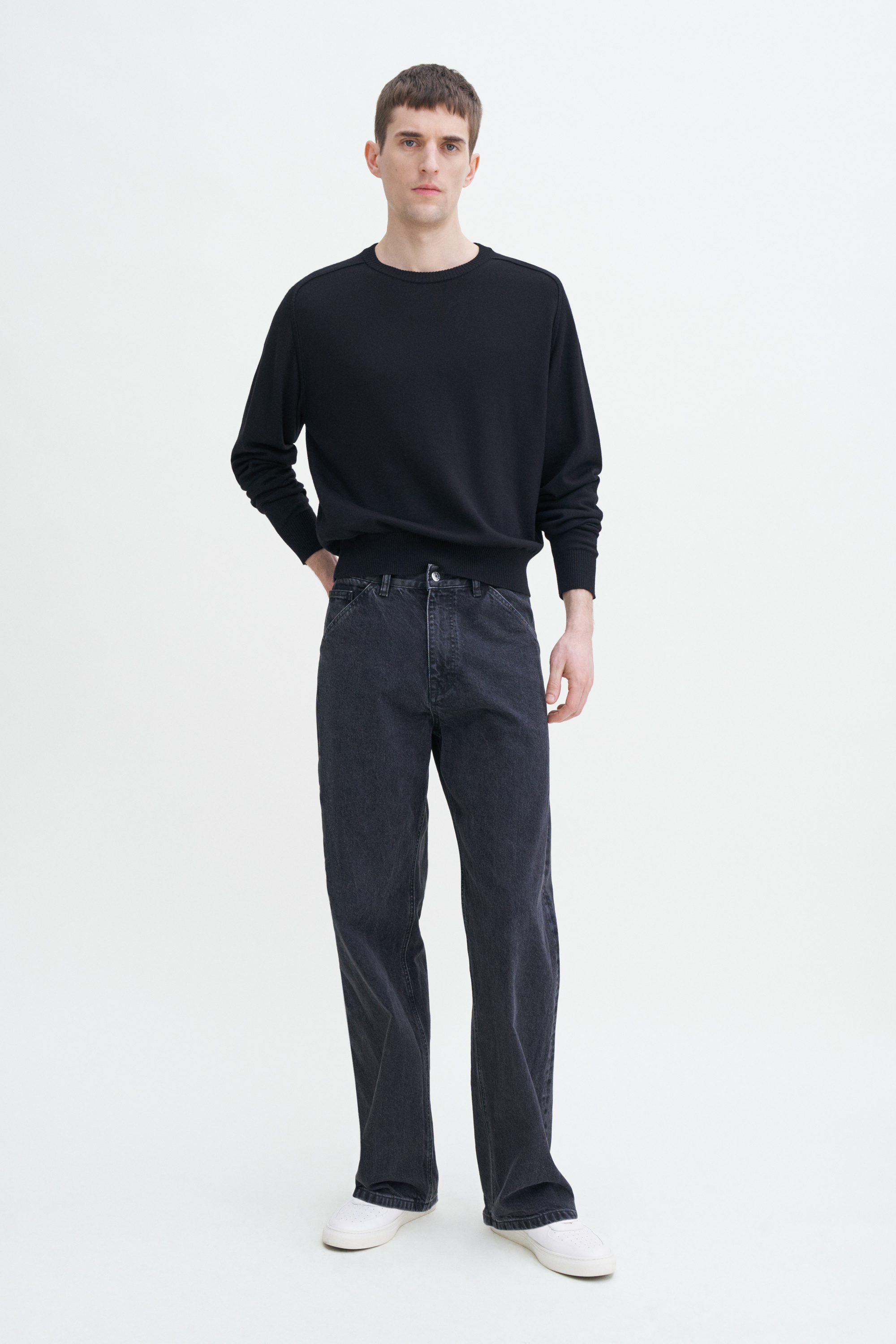 Filippa K Inside-out Sweater In Black