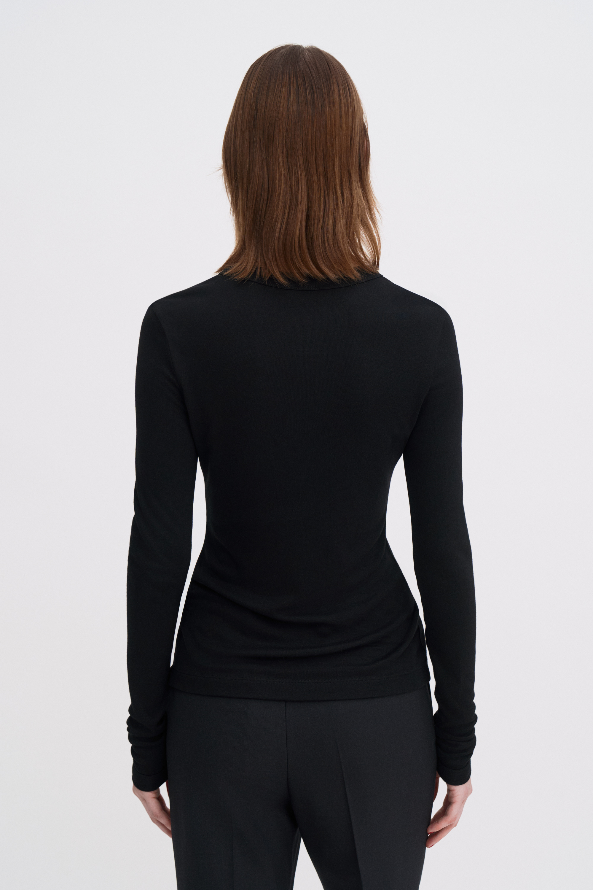 Filippa K Soft Ribbed Jersey Top In Black