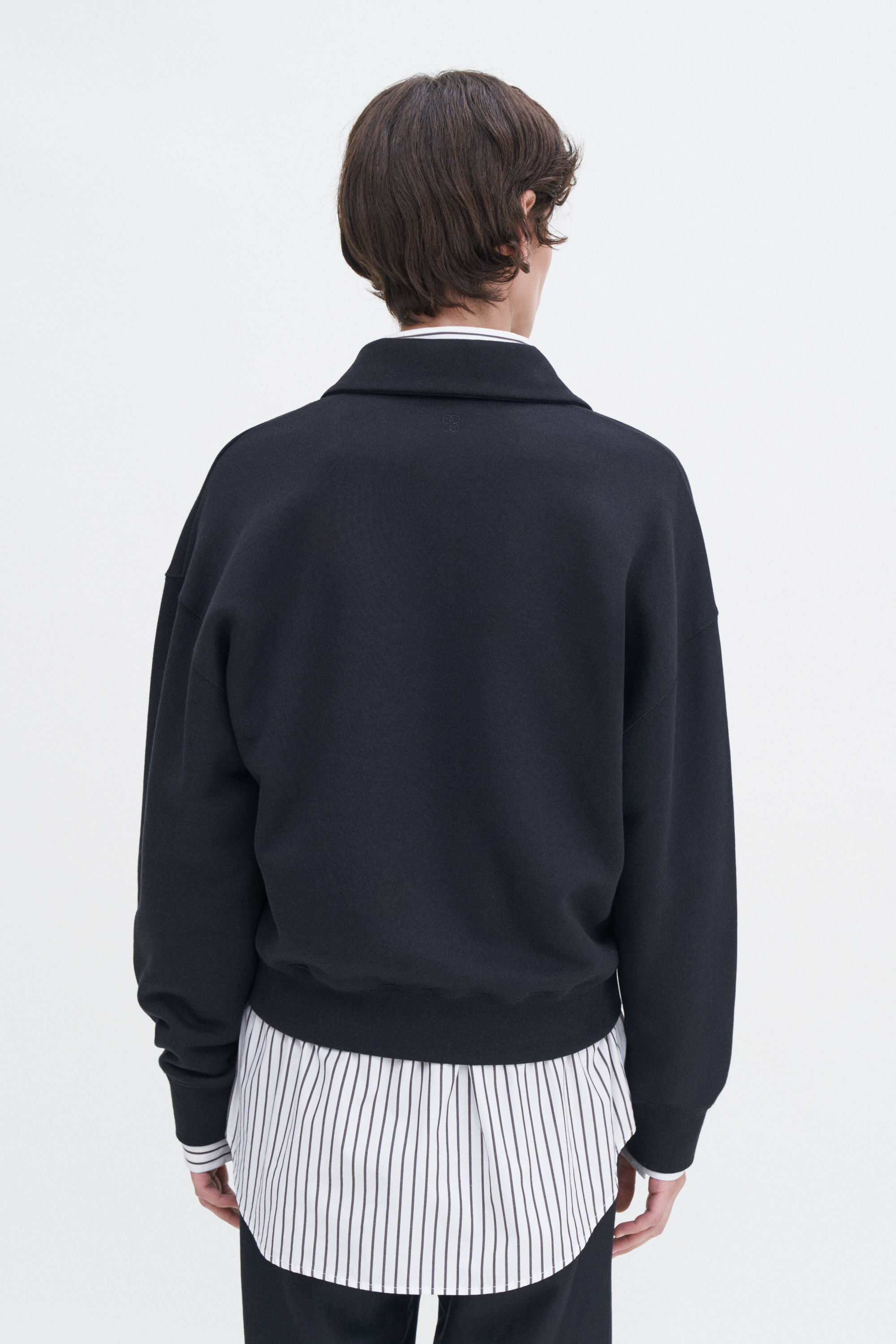 Filippa K Polo Sweatshirt In Black