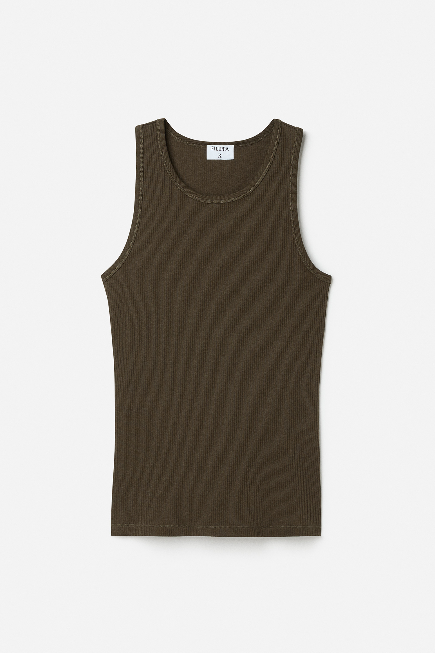 Filippa K Fine Rib Tank In Green