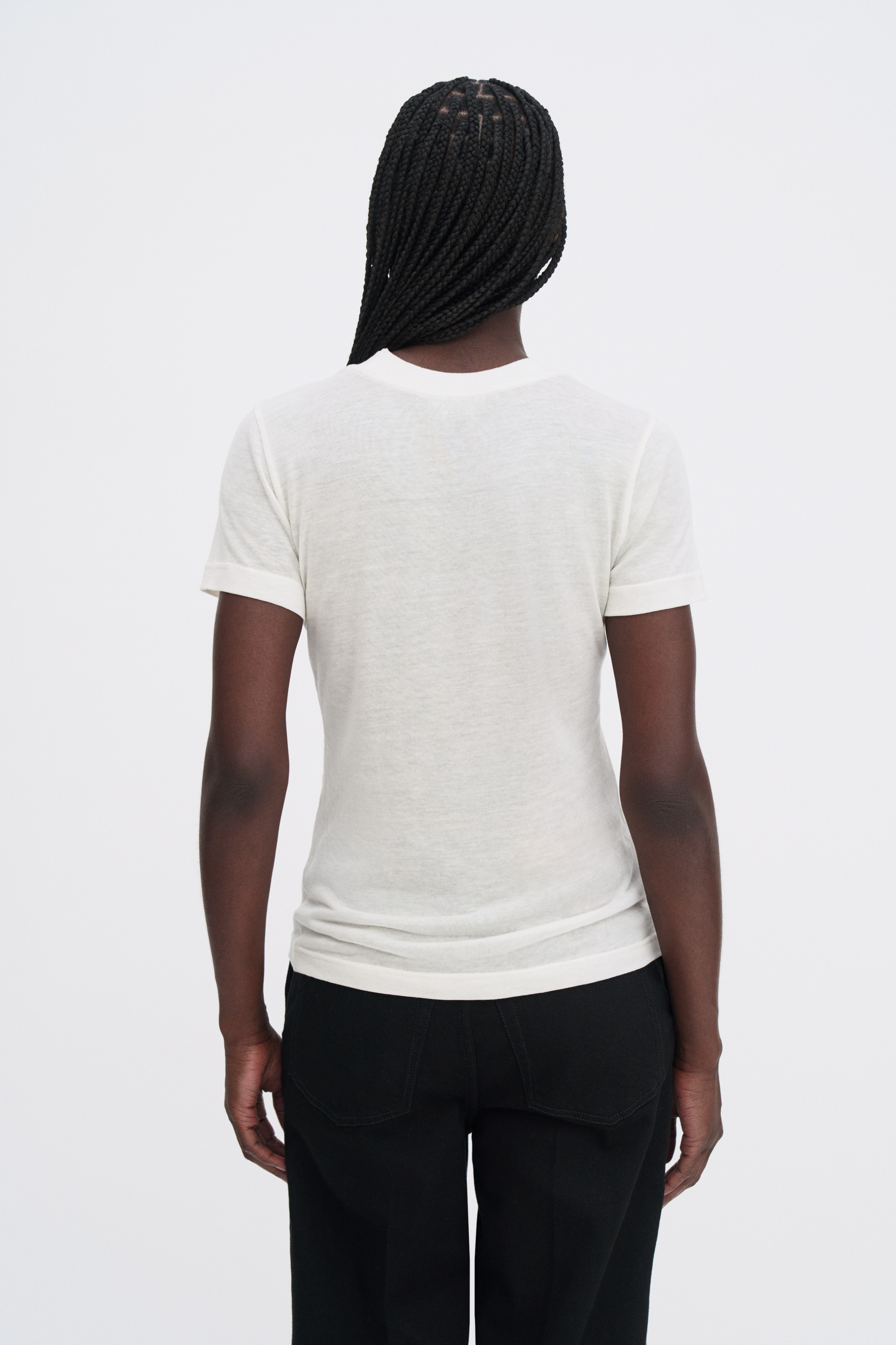 Filippa K Lyocell Cashmere Tee In White