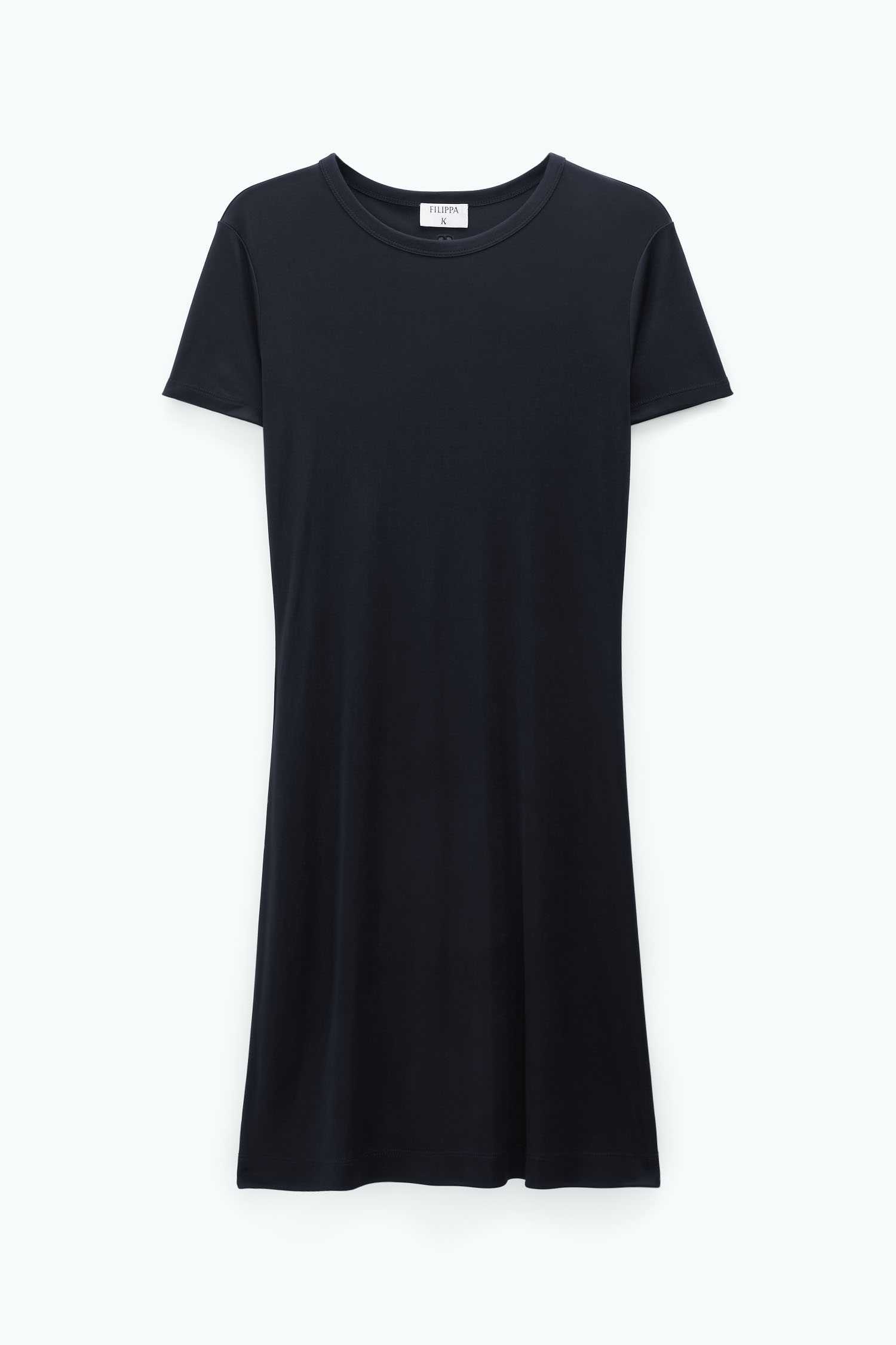 Shop Filippa K Shiny T-shirt Dress In Black