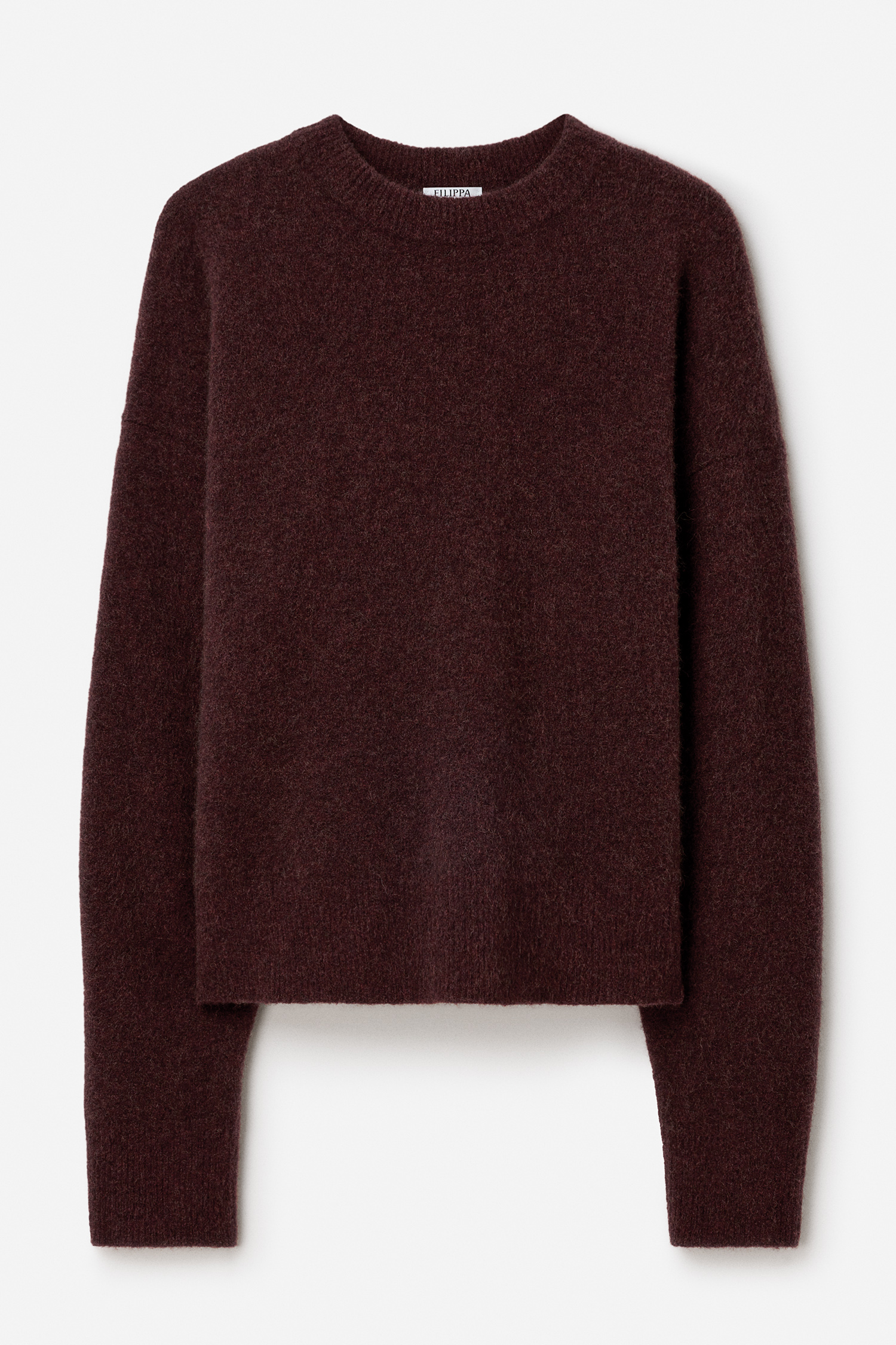 Filippa K Wool Yak Crewneck Sweater In Burgundy
