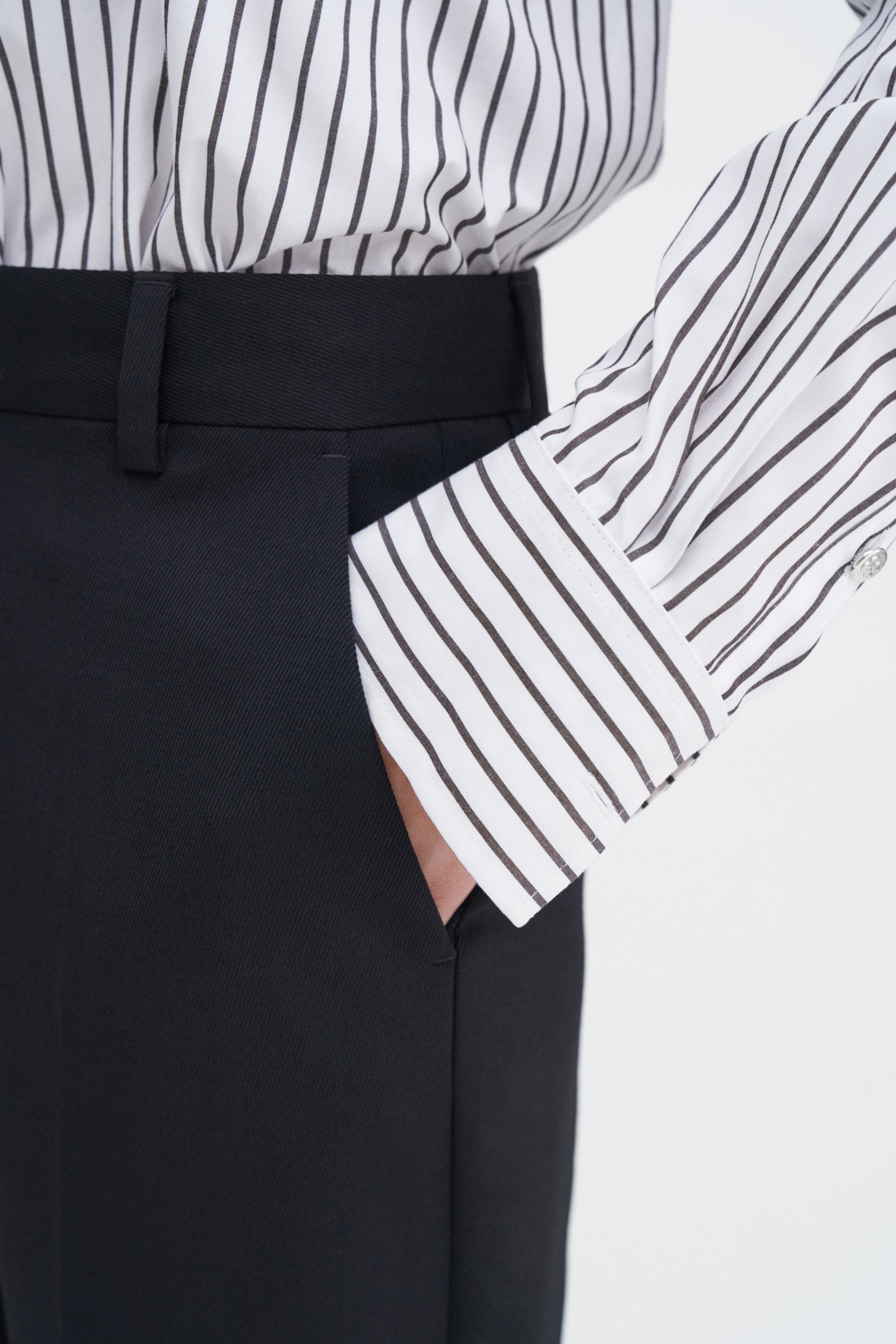Filippa K High Waist Bootcut Trousers In Black