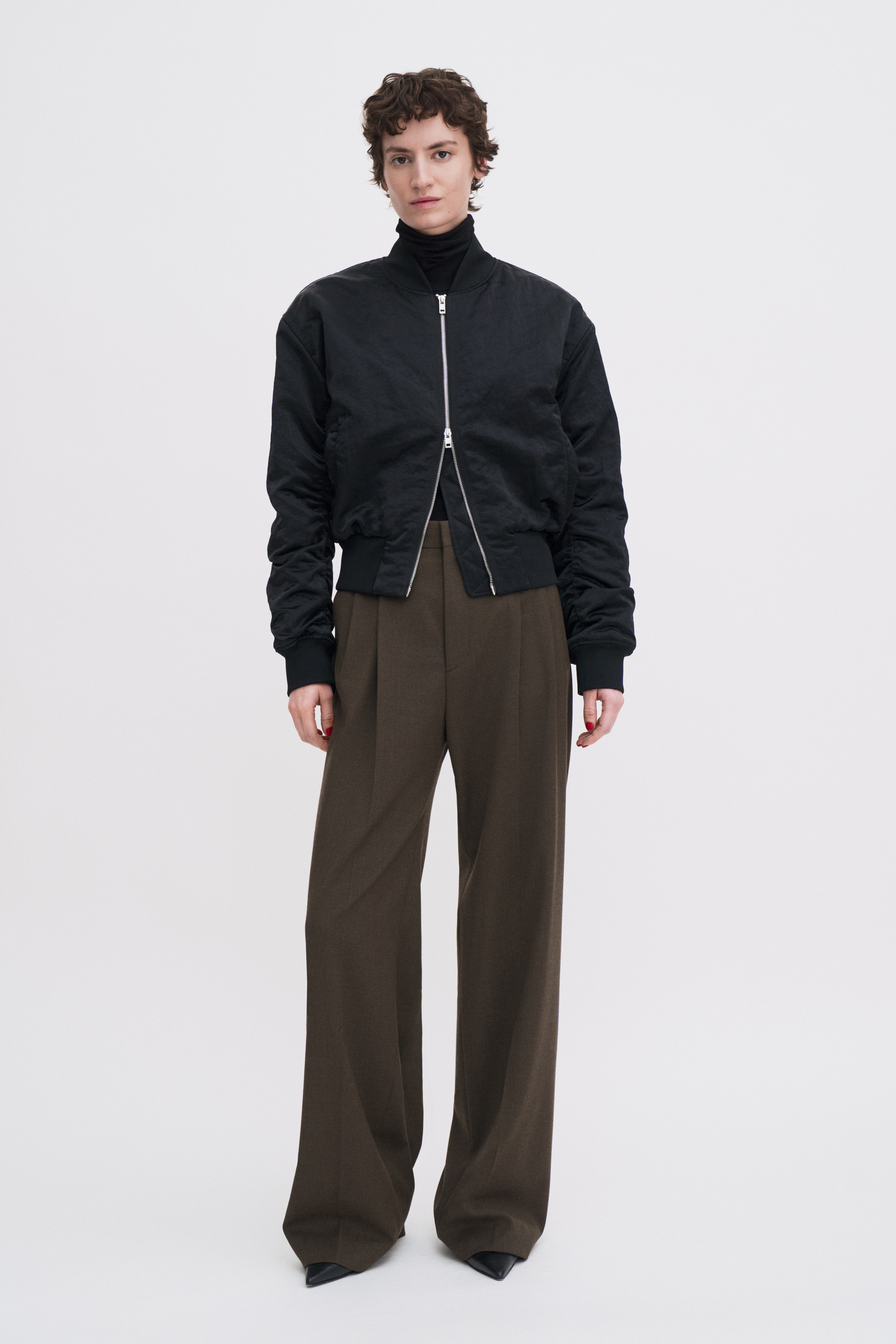 Filippa K Darcey Wool Trousers In Brown