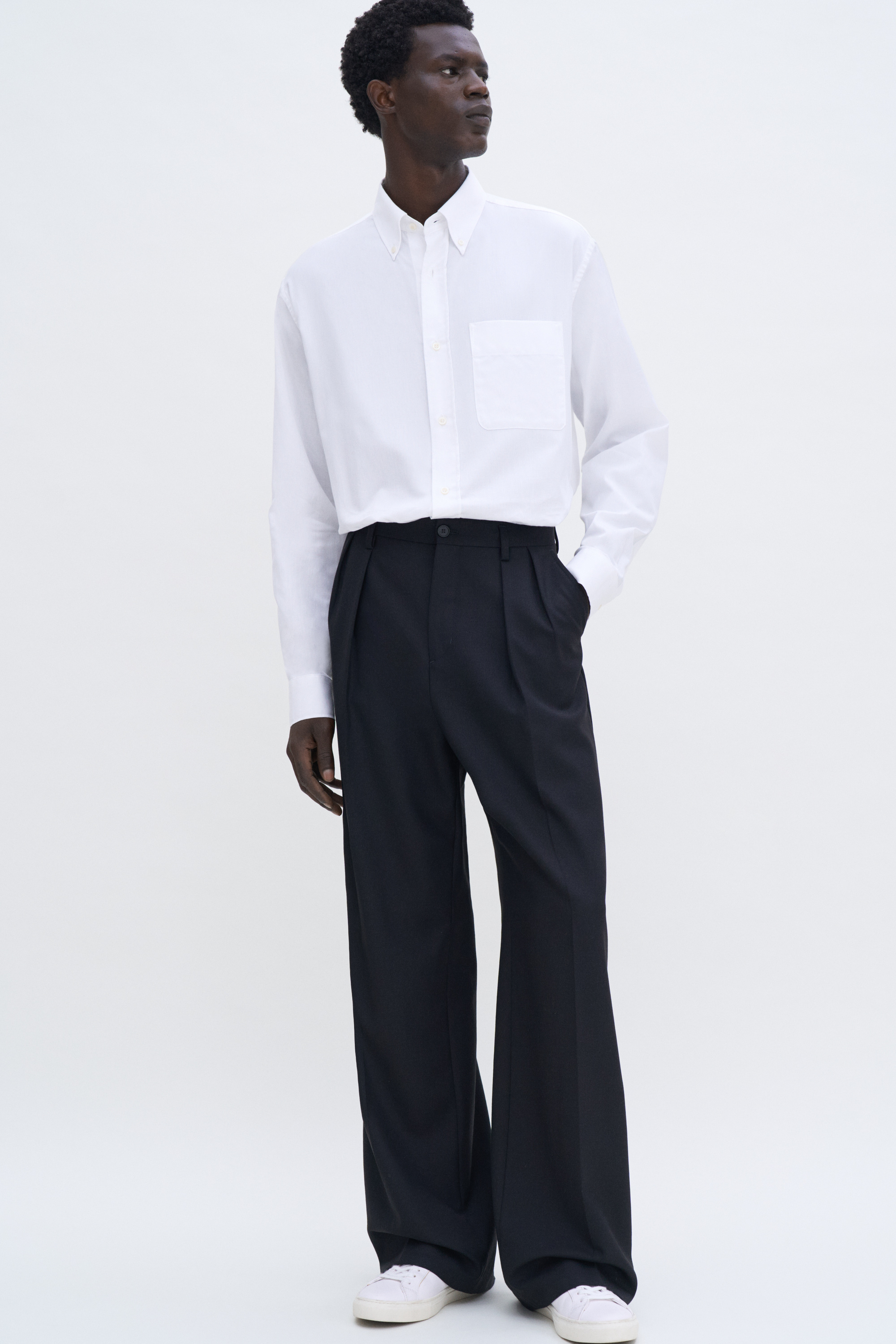 Filippa K Relaxed Oxford Cotton Shirt In White